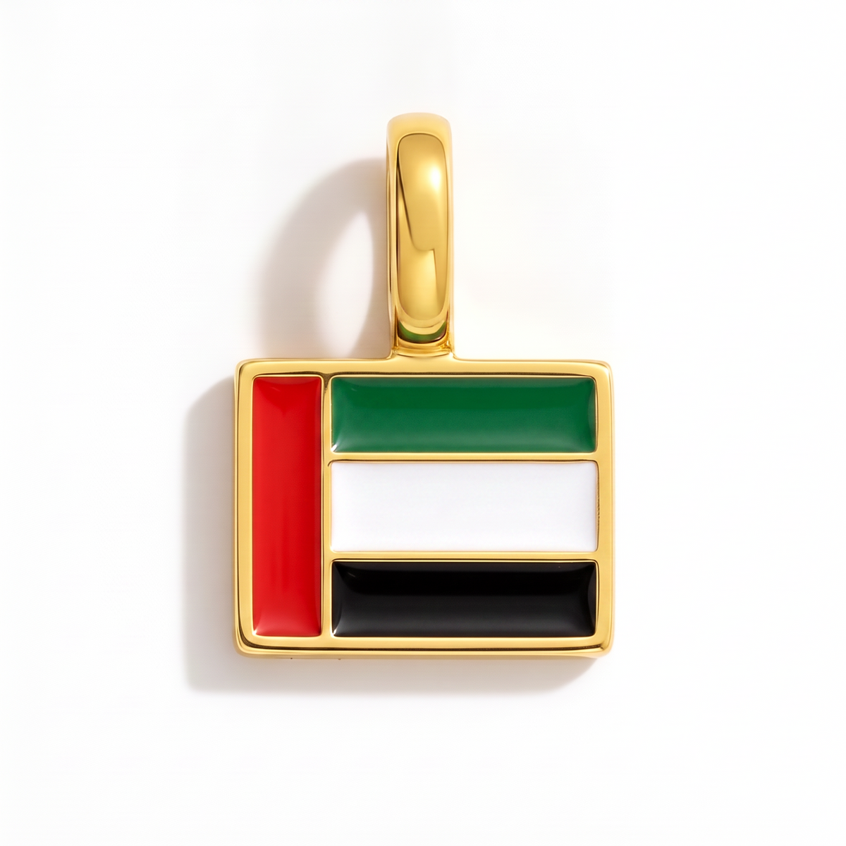 Charm drapeau Émirats arabes unis – rectangulaire or