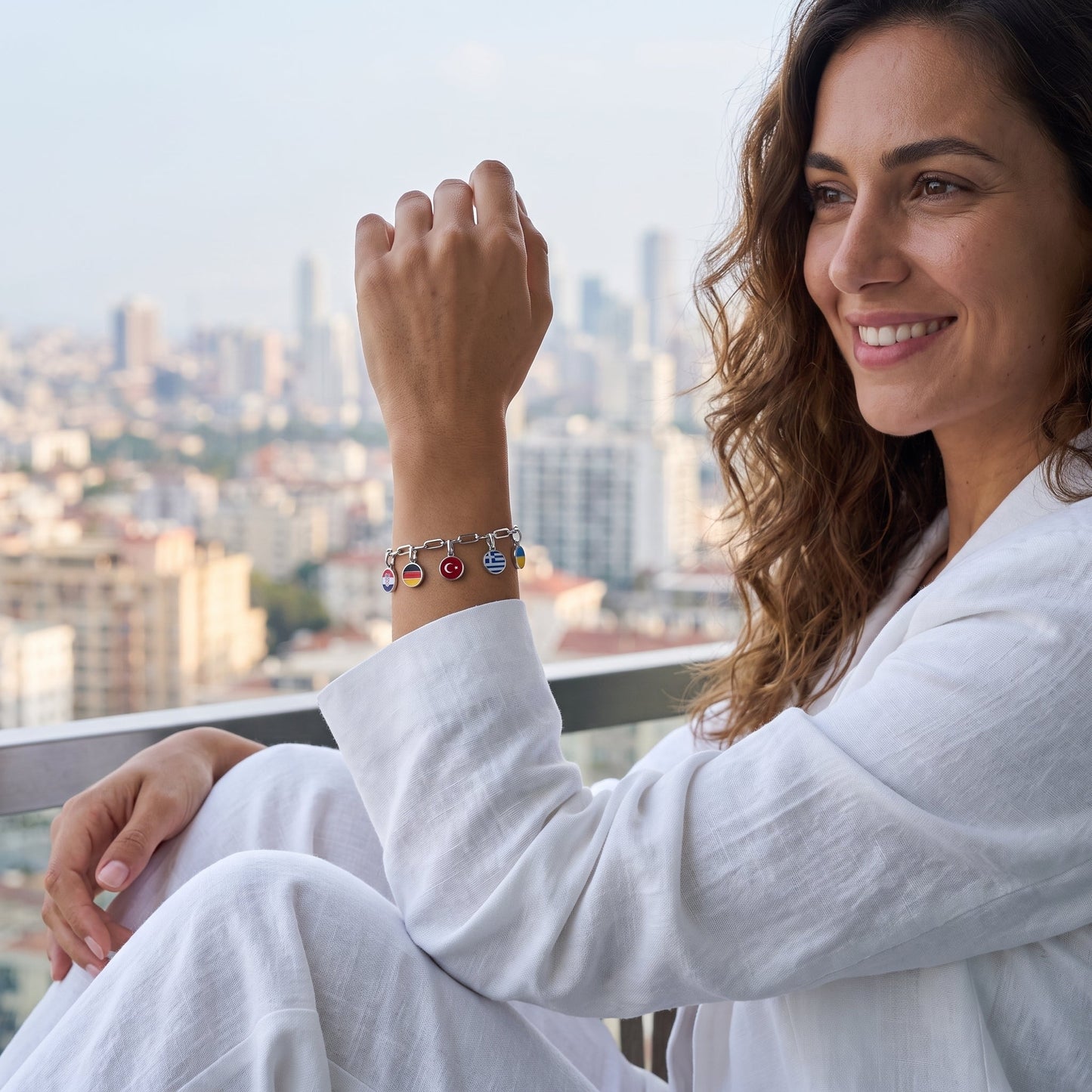 Bracelet à Charms Pays – Argent