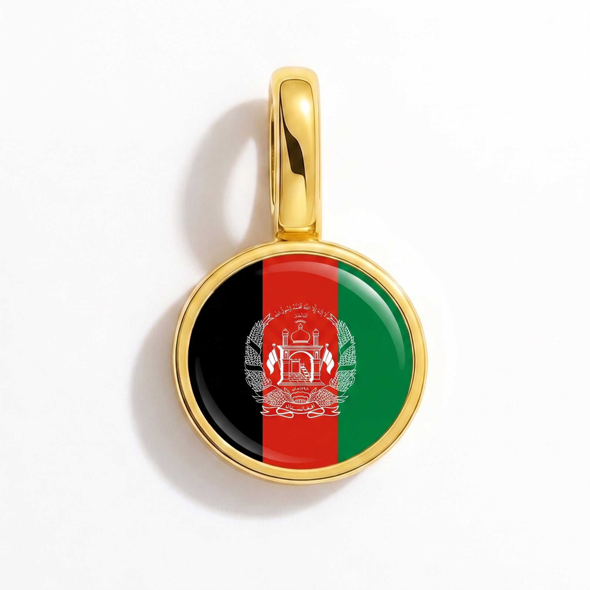 Charm drapeau Afghanistan – rond or