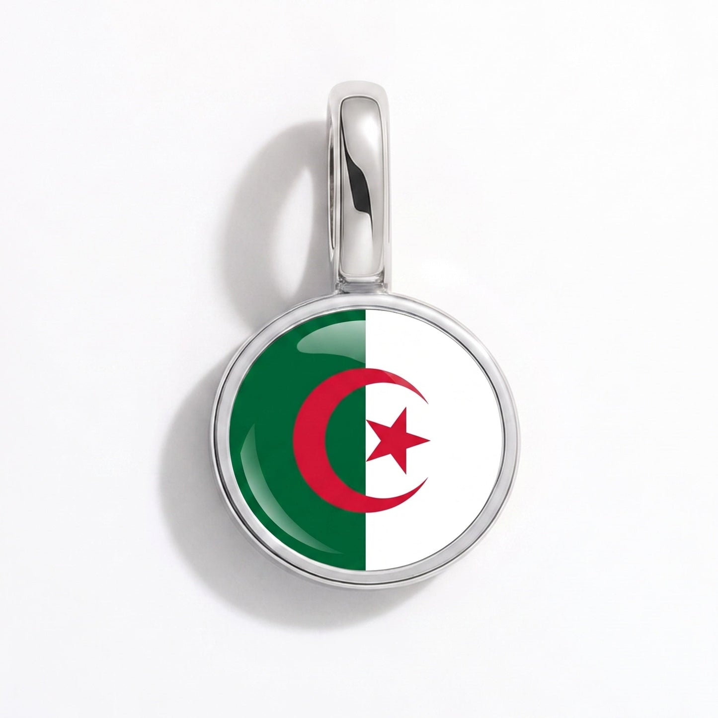 Charm drapeau Algérie – rectangulaire argent