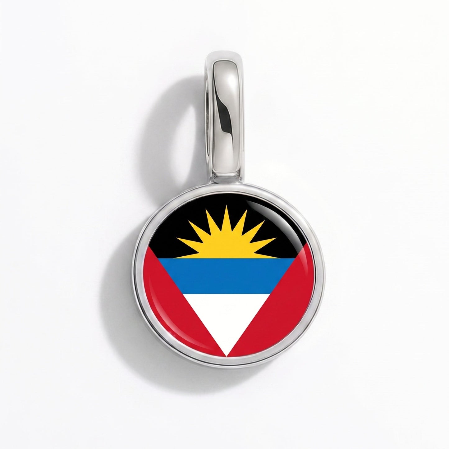 Charm drapeau Antigua-et-Barbuda – rectangulaire argent
