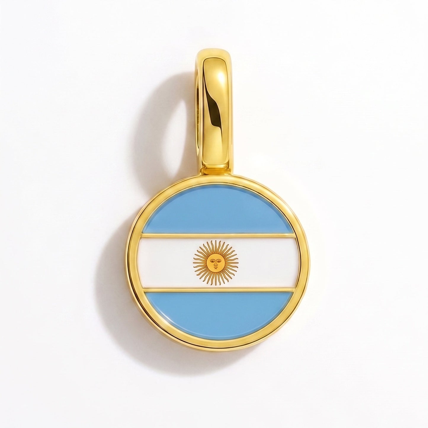 Charm drapeau Argentine – rectangulaire or