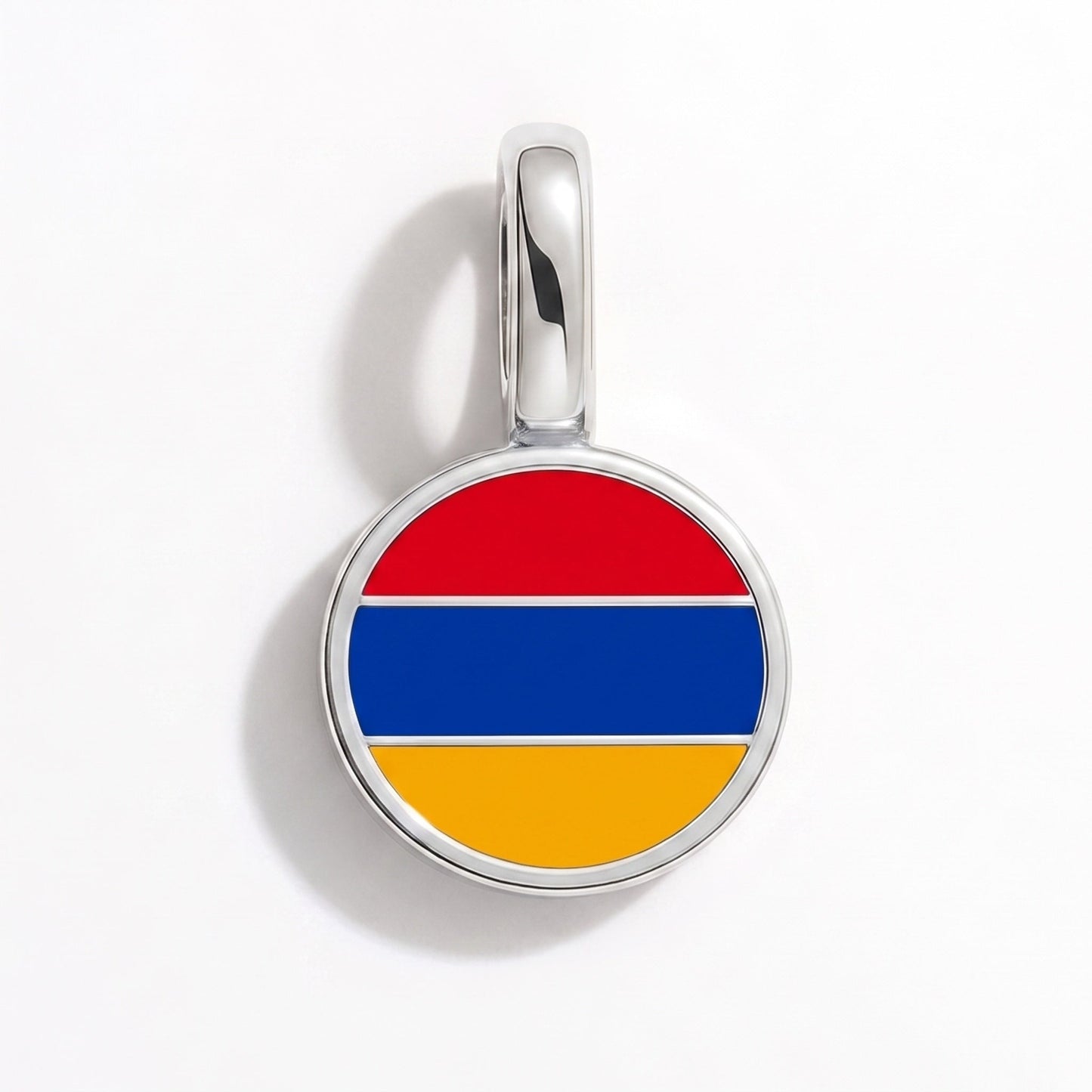 Charm drapeau Arménie – rectangulaire argent