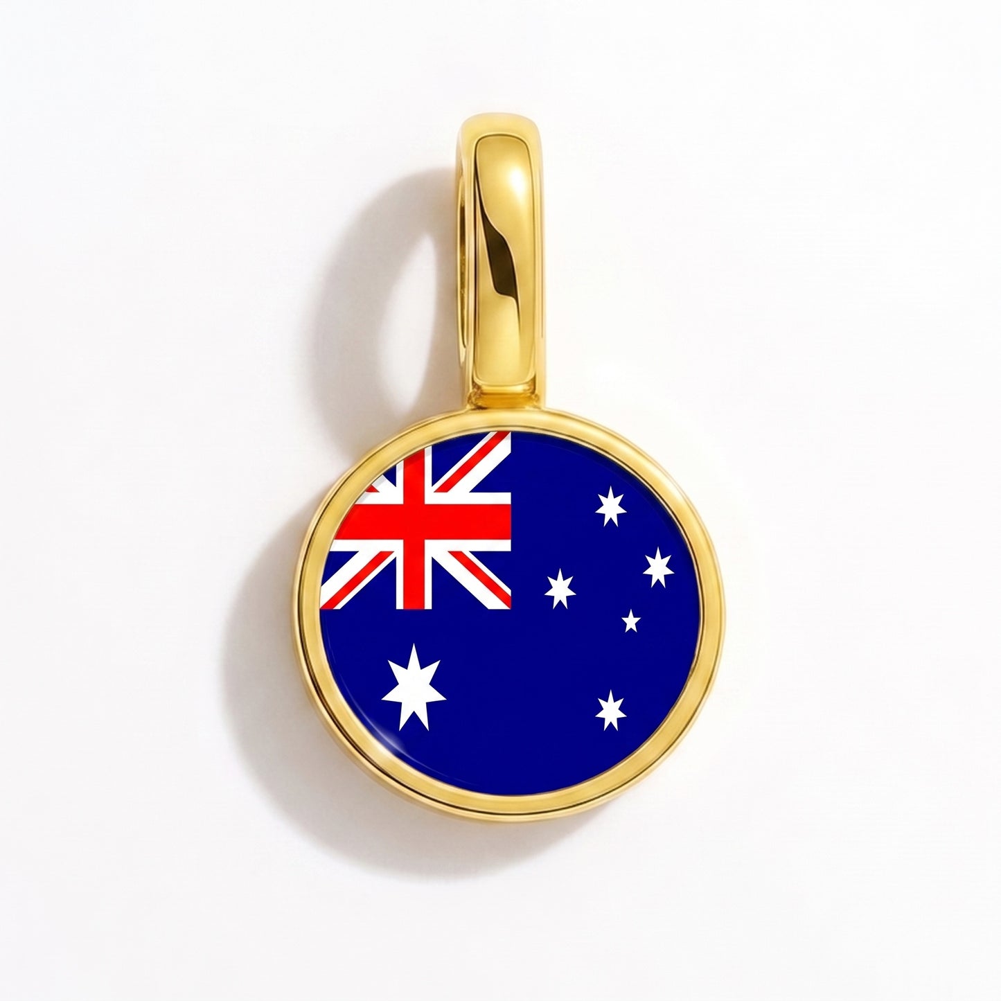 Charm drapeau Australie – rond or