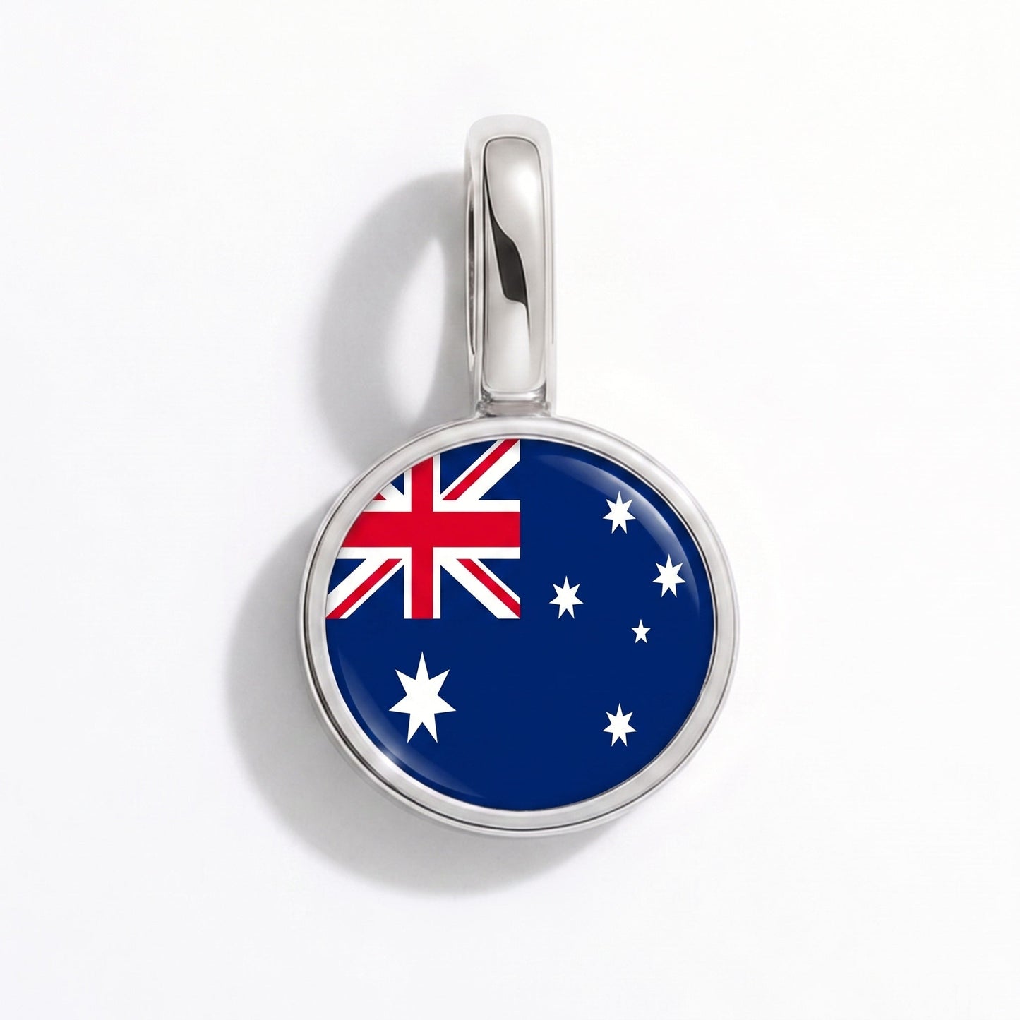 Charm drapeau Australie – rectangulaire argent