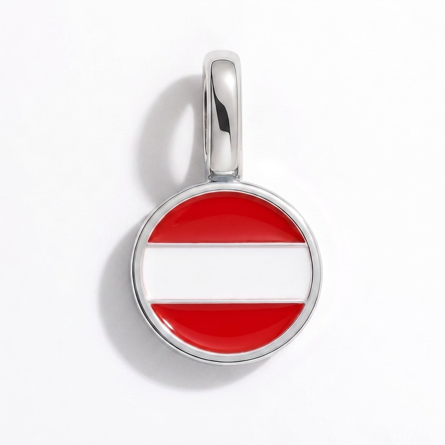 Charm drapeau Autriche – rectangulaire argent