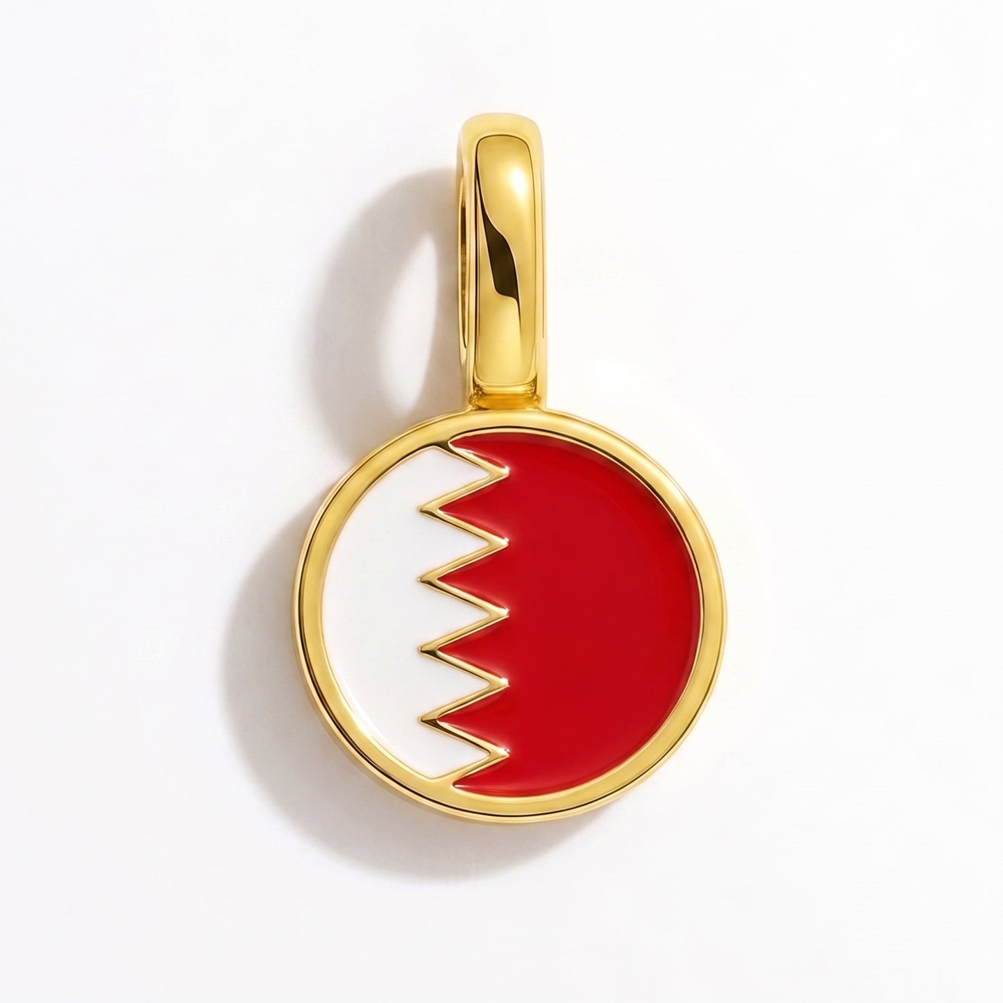 Charm drapeau Bahreïn – rond or