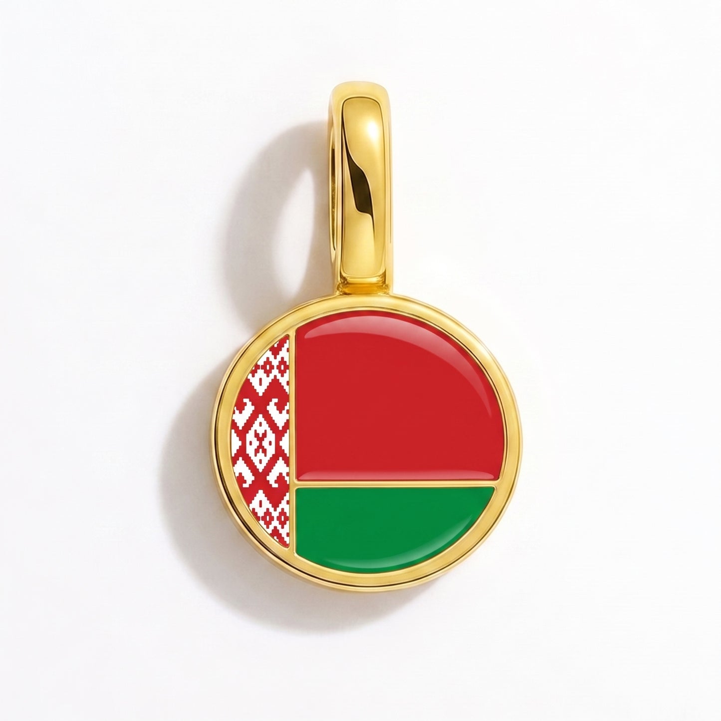 Charm drapeau Biélorussie – rond or