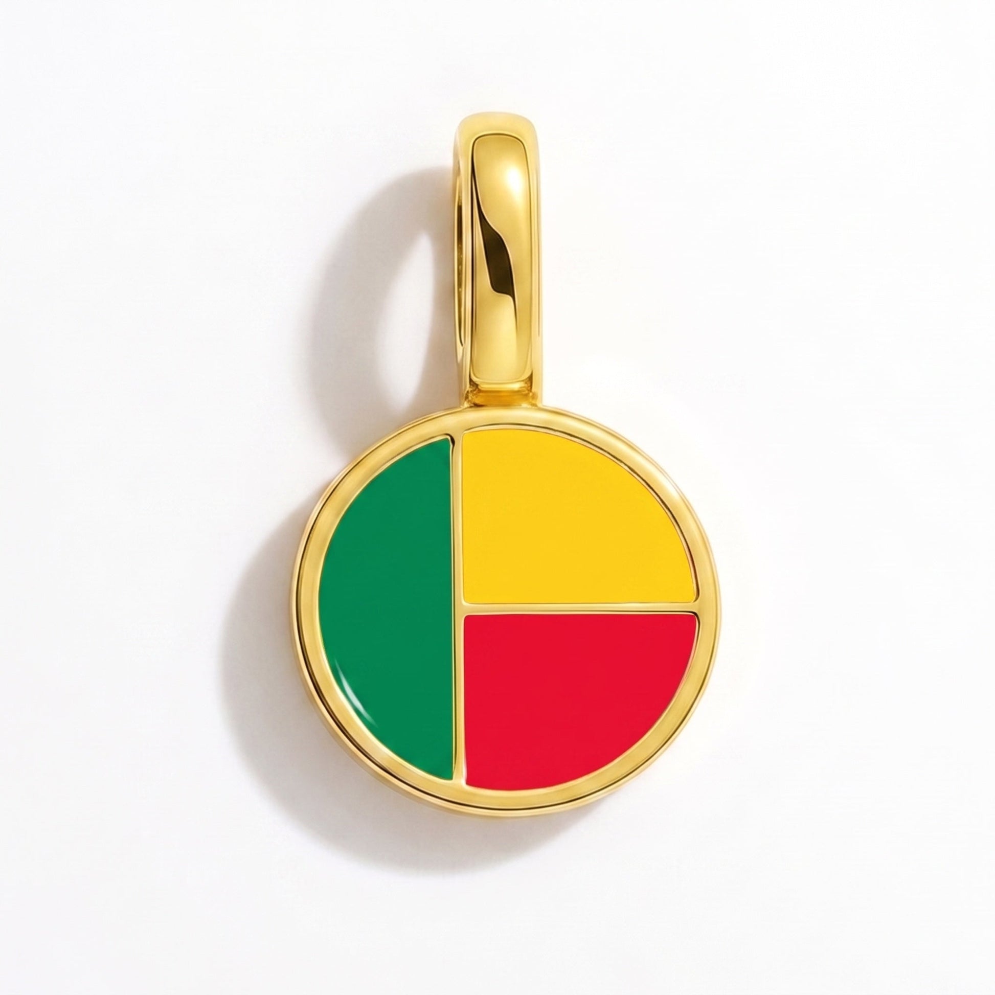 Charm drapeau Bénin – rectangulaire or