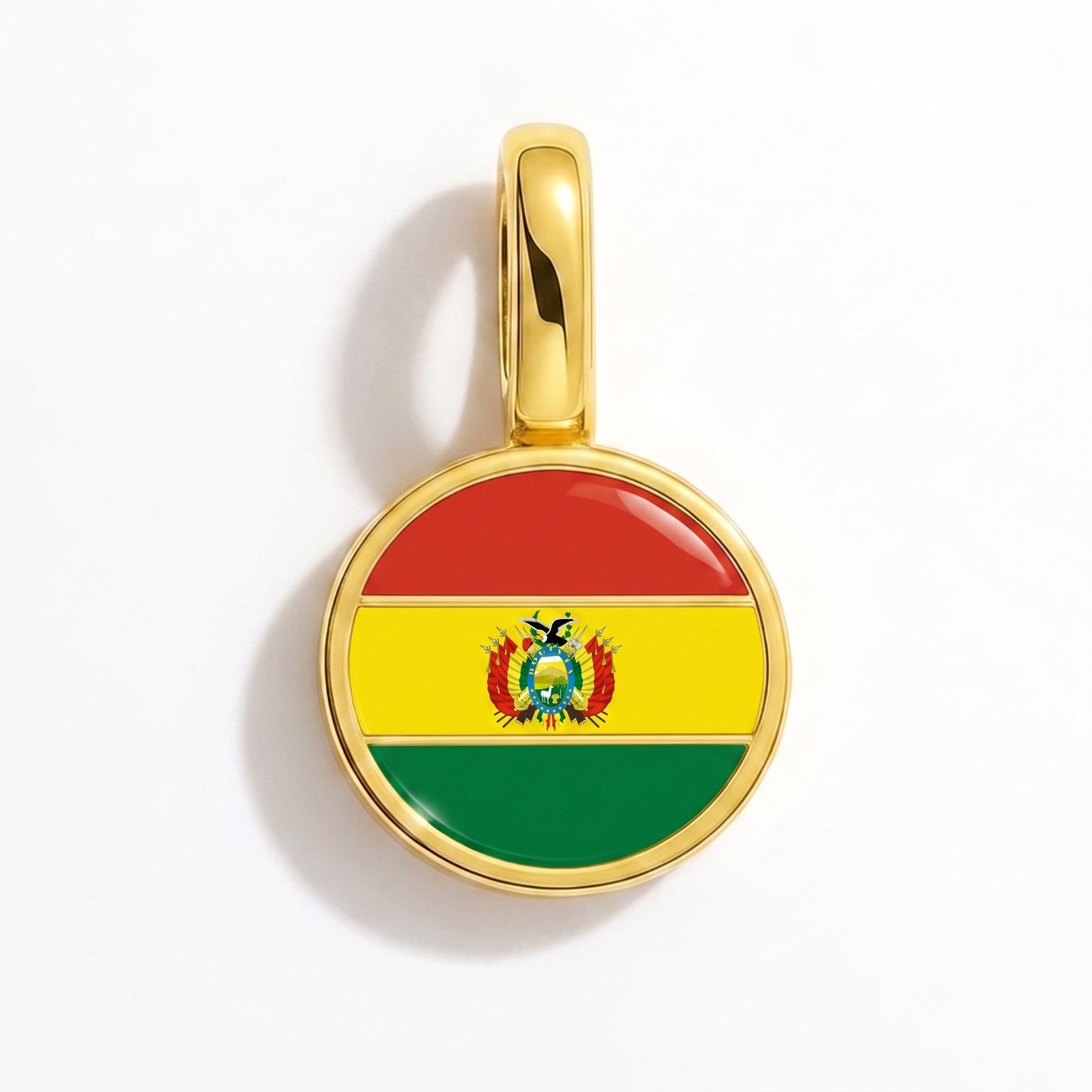 Charm drapeau Bolivie – rectangulaire or