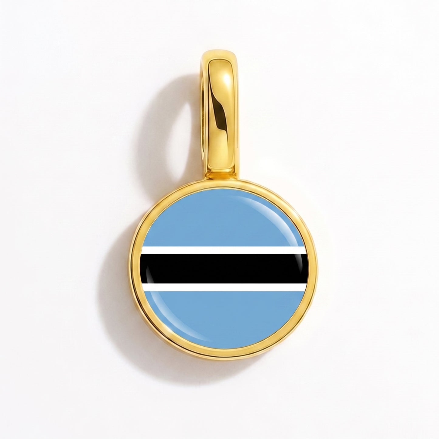 Charm drapeau Botswana – rond or