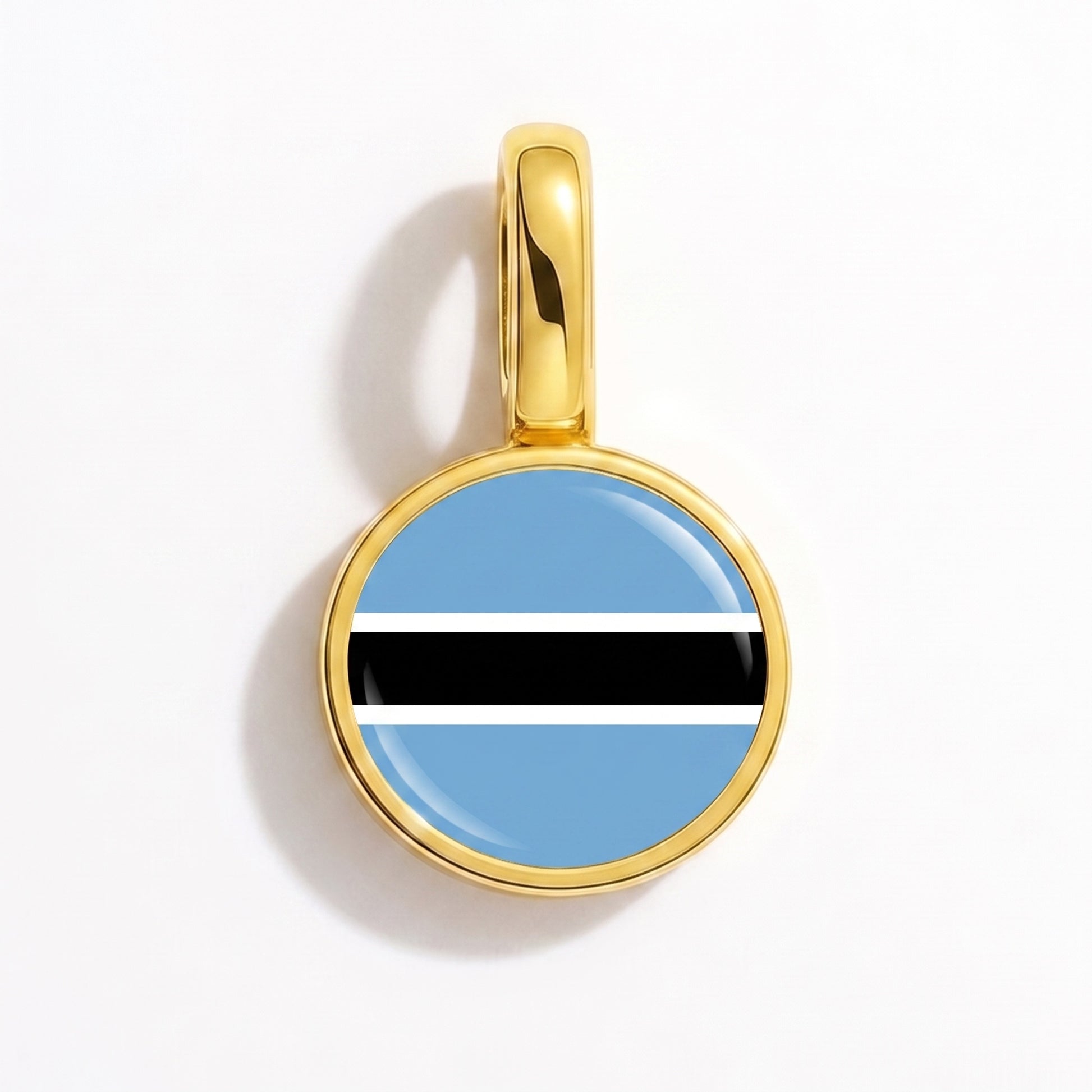 Charm drapeau Botswana – rond or