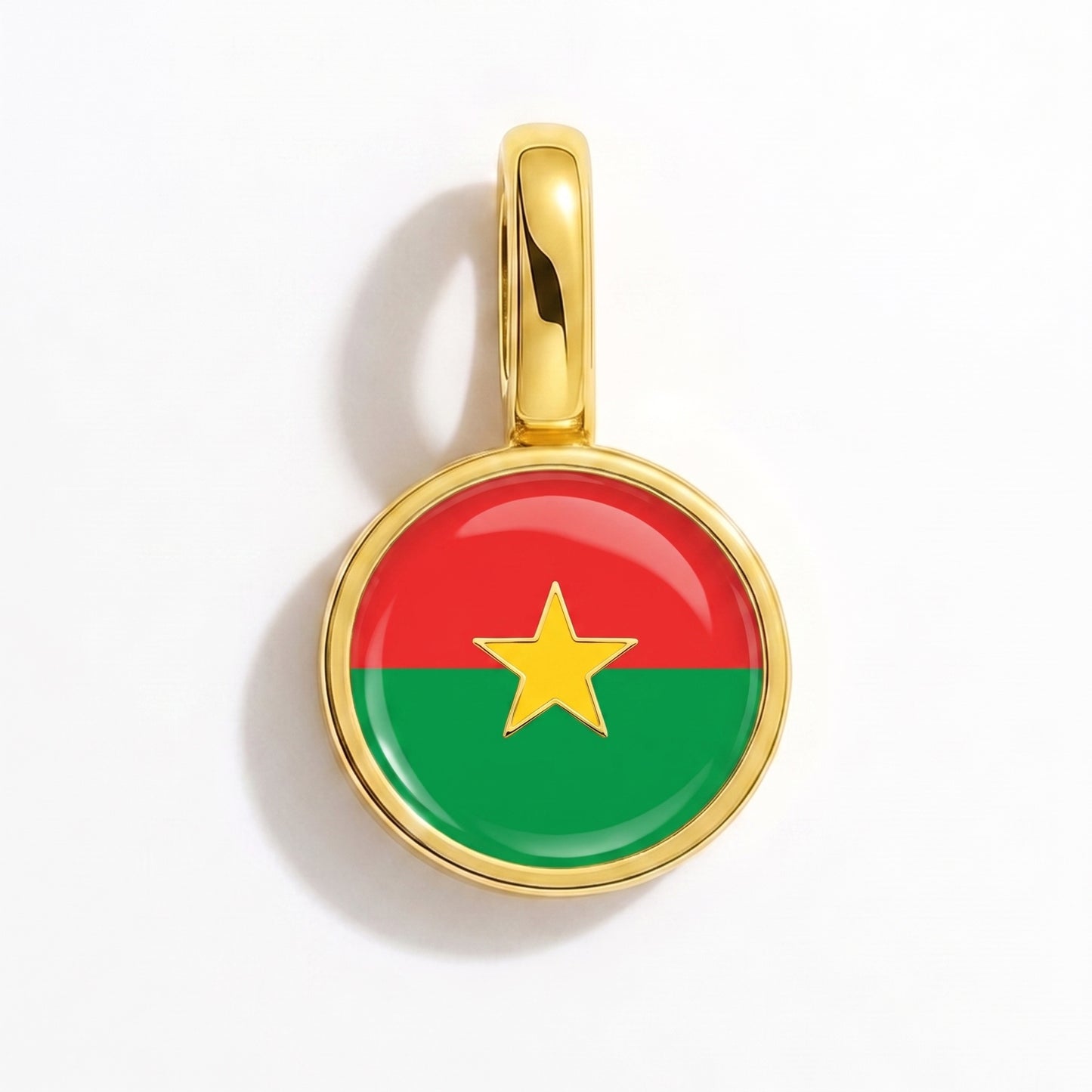 Charm drapeau Burkina Faso – rond or