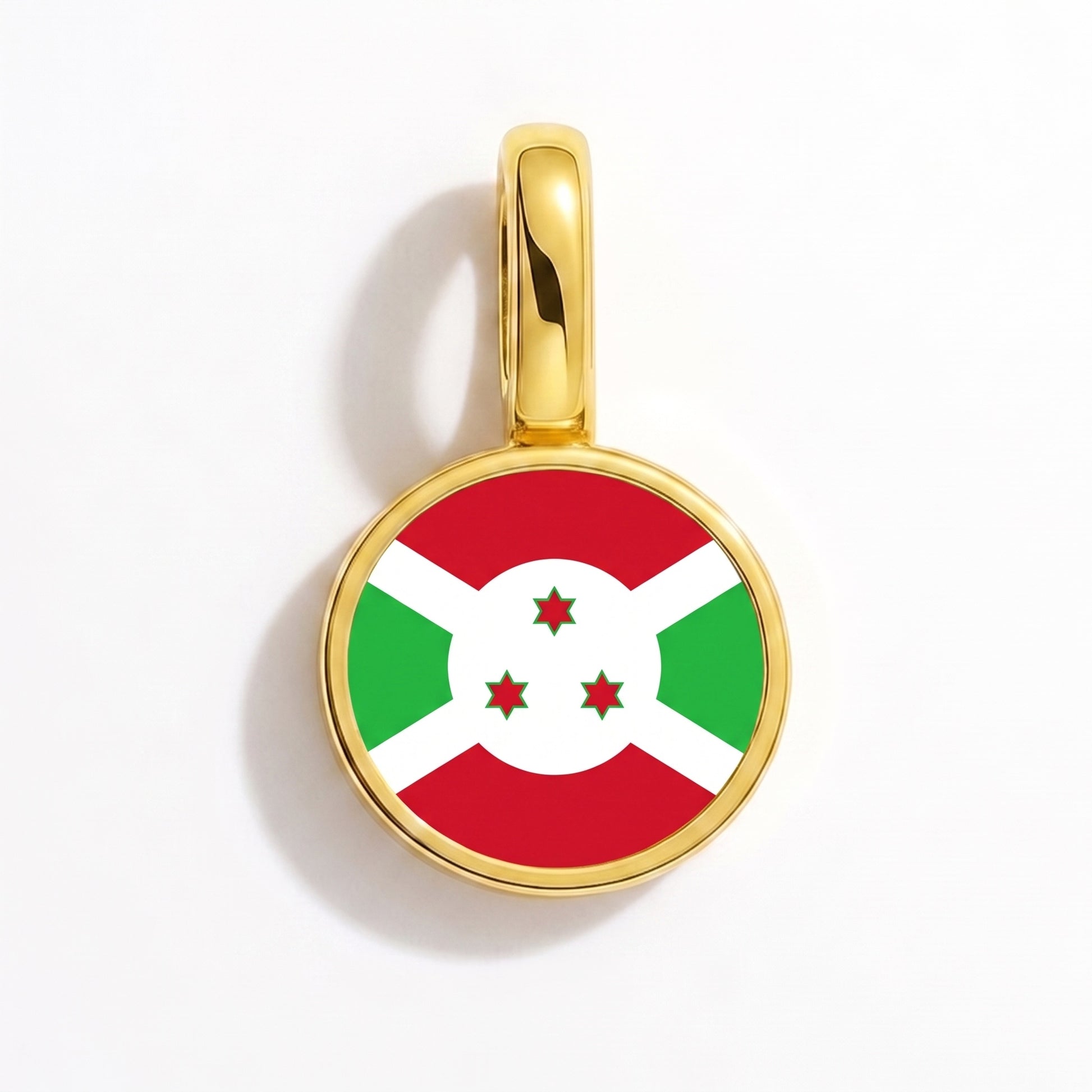 Charm drapeau Burundi – rond or