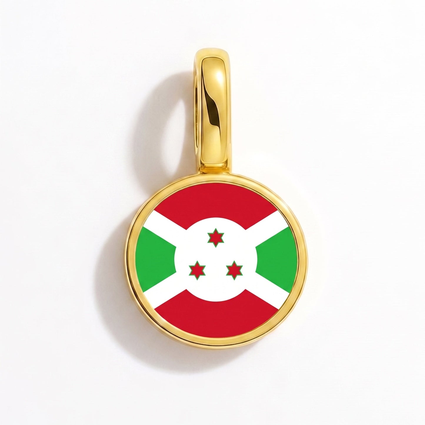Charm drapeau Burundi – rectangulaire or