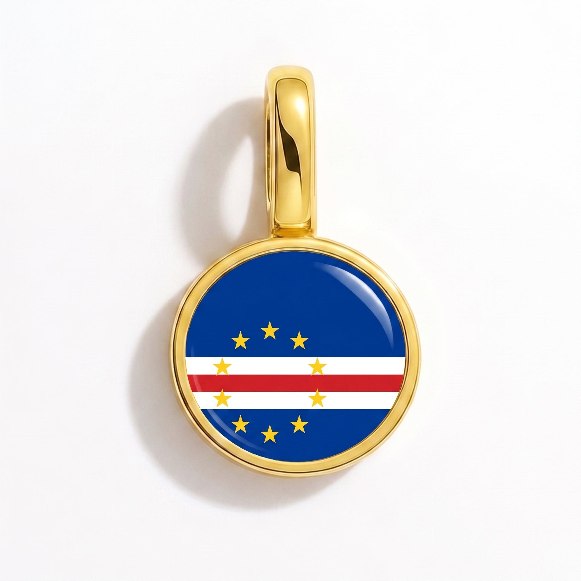 Charm drapeau Cap-Vert – rond or