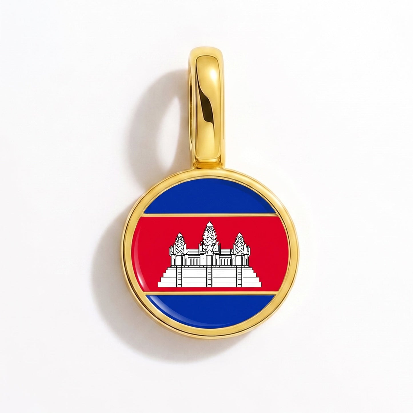 Charm drapeau Cambodge – rectangulaire or