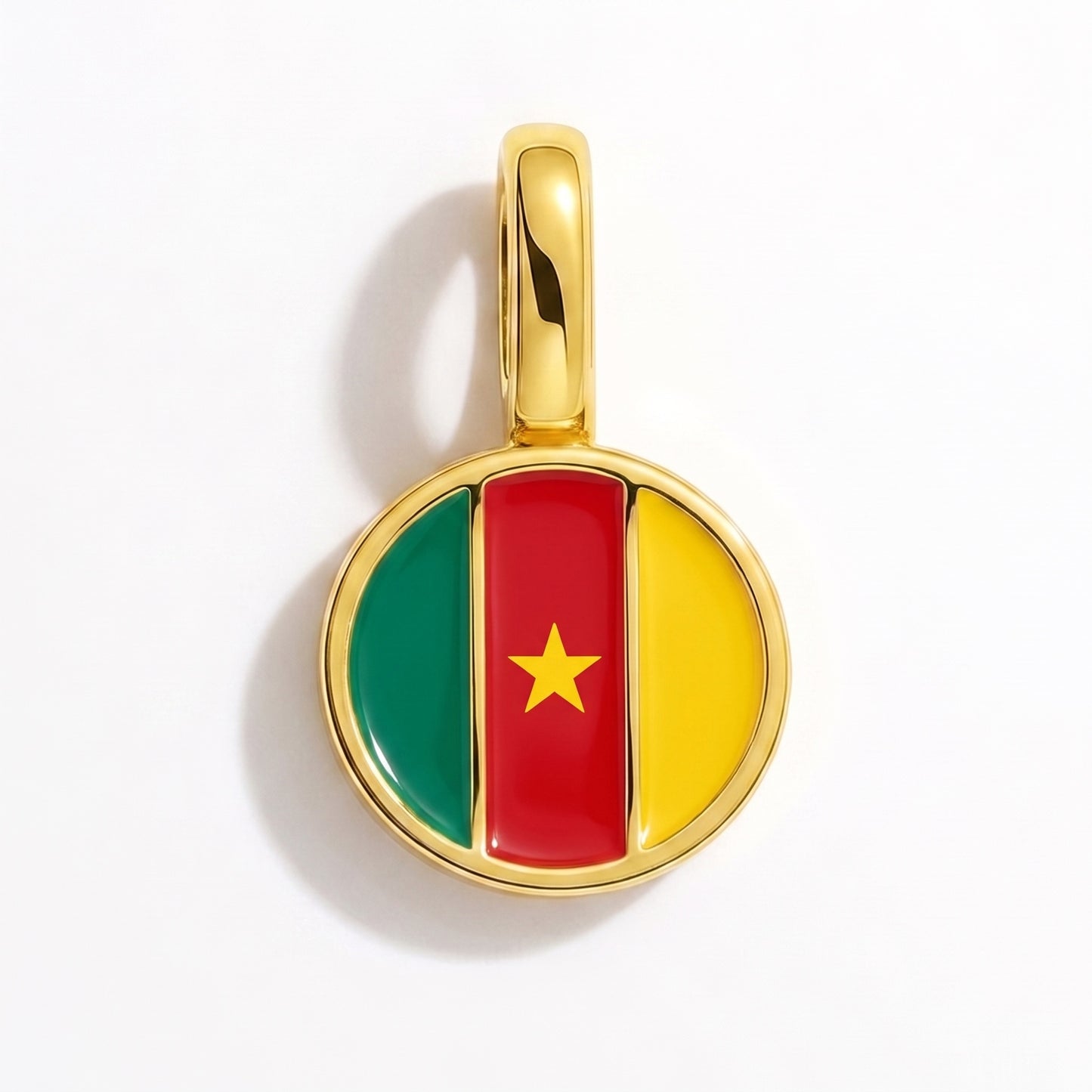 Charm drapeau Cameroun – rond or