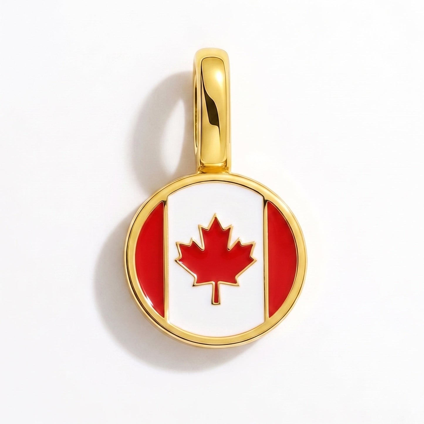 Charm drapeau Canada – rectangulaire or