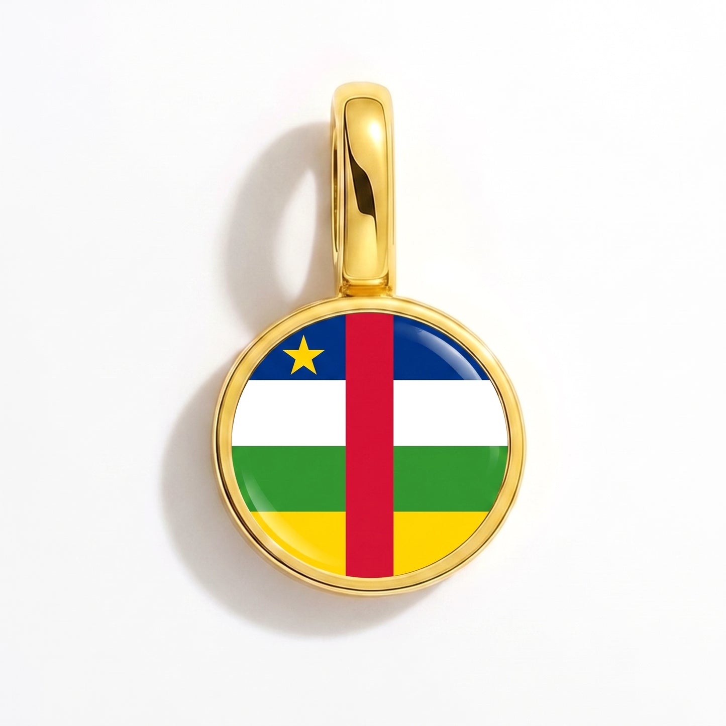 Charm drapeau République centrafricaine – rond or