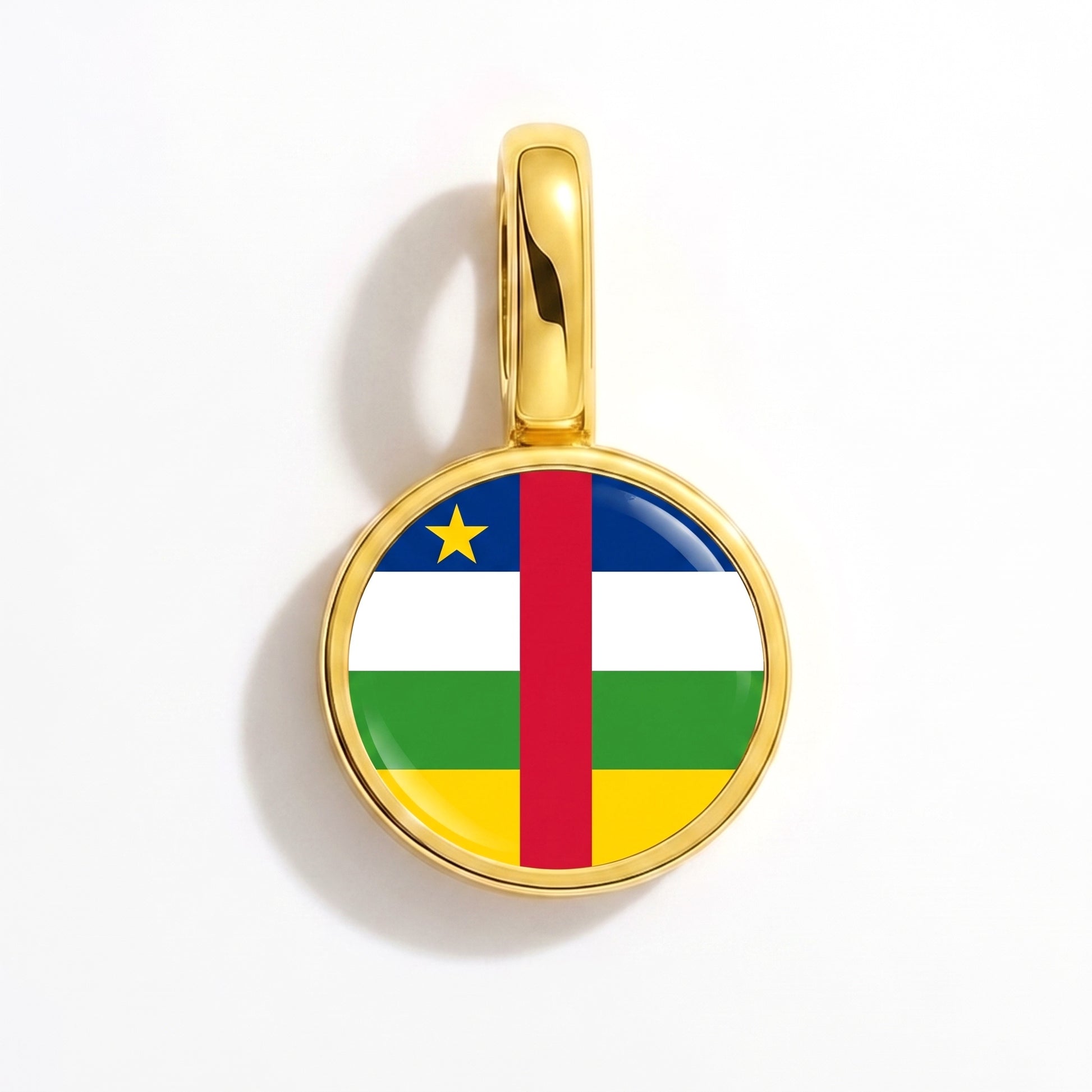Charm drapeau République centrafricaine – rond or