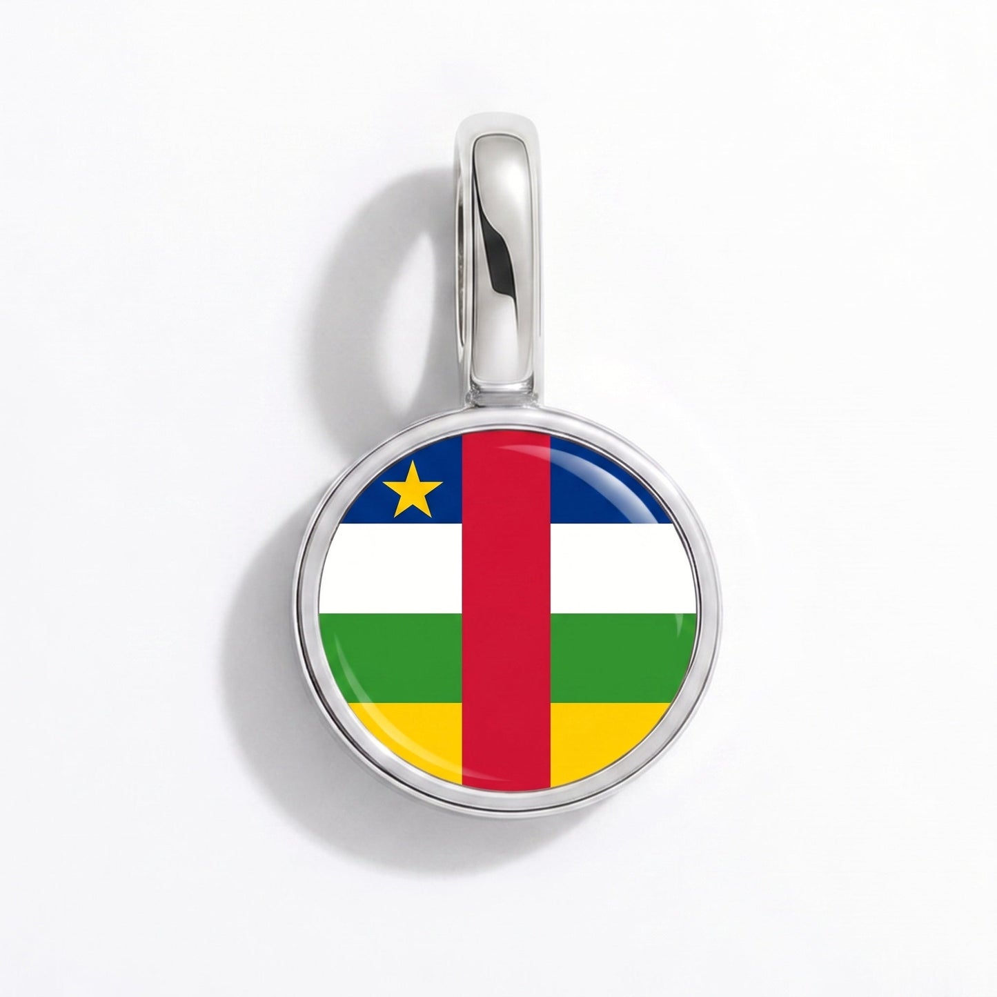 Charm drapeau République centrafricaine – rectangulaire argent