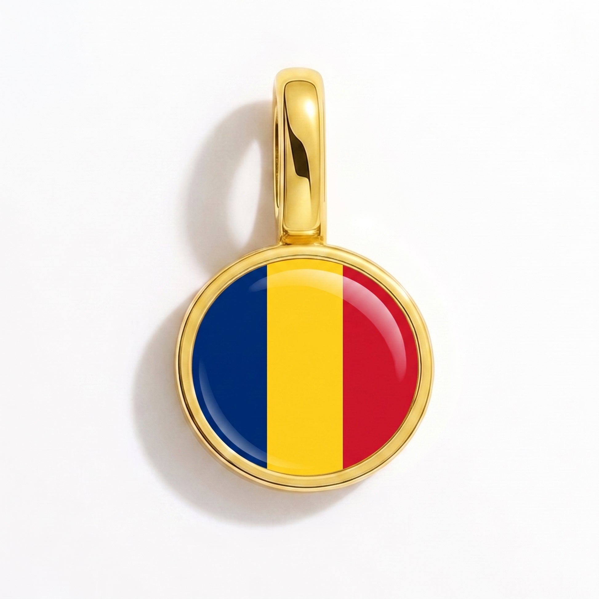 Charm drapeau Tchad – rond or