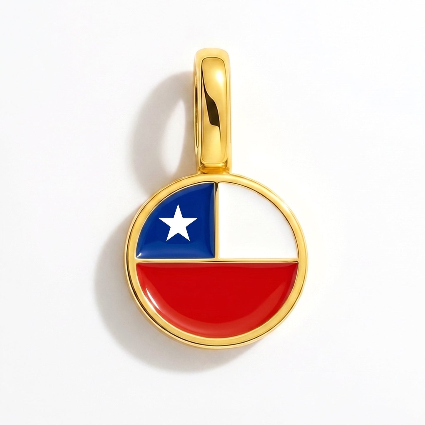 Charm drapeau Chili – rectangulaire or
