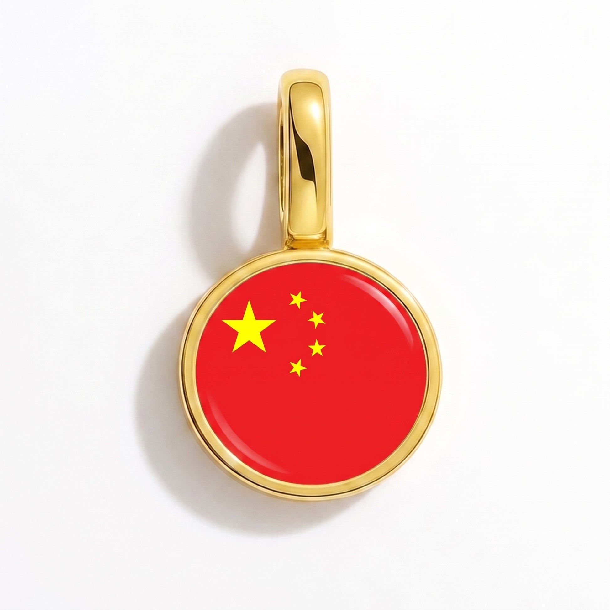 Charm drapeau Chine – rond or