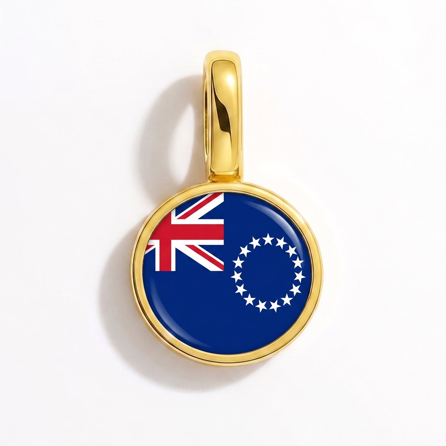 Charm drapeau Îles Cook – rond or
