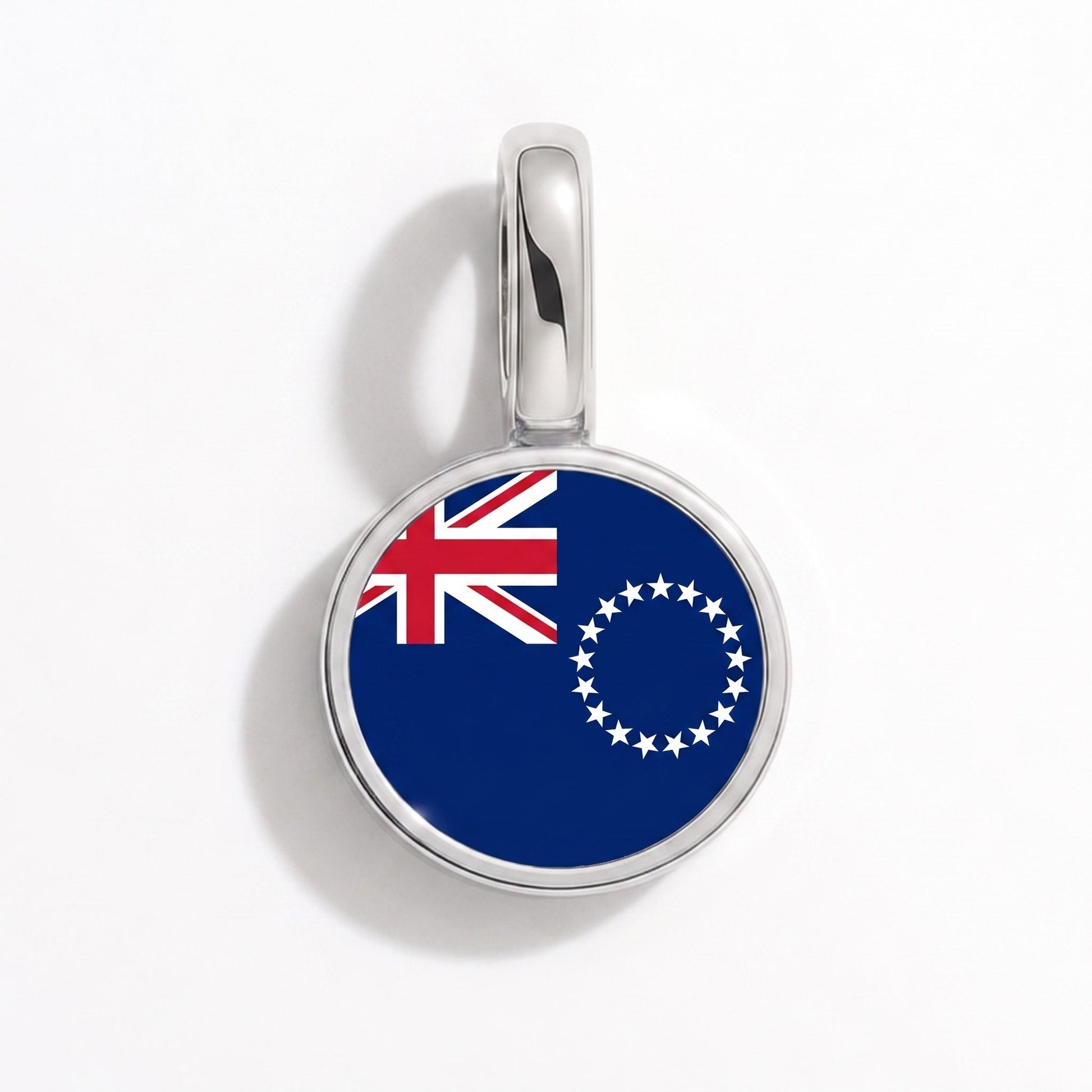 Charm drapeau Îles Cook – rectangulaire argent