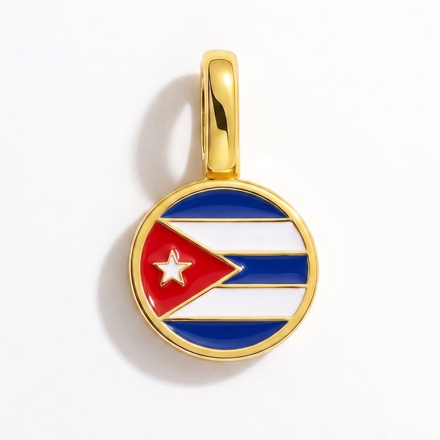 Charm drapeau Cuba – rectangulaire or