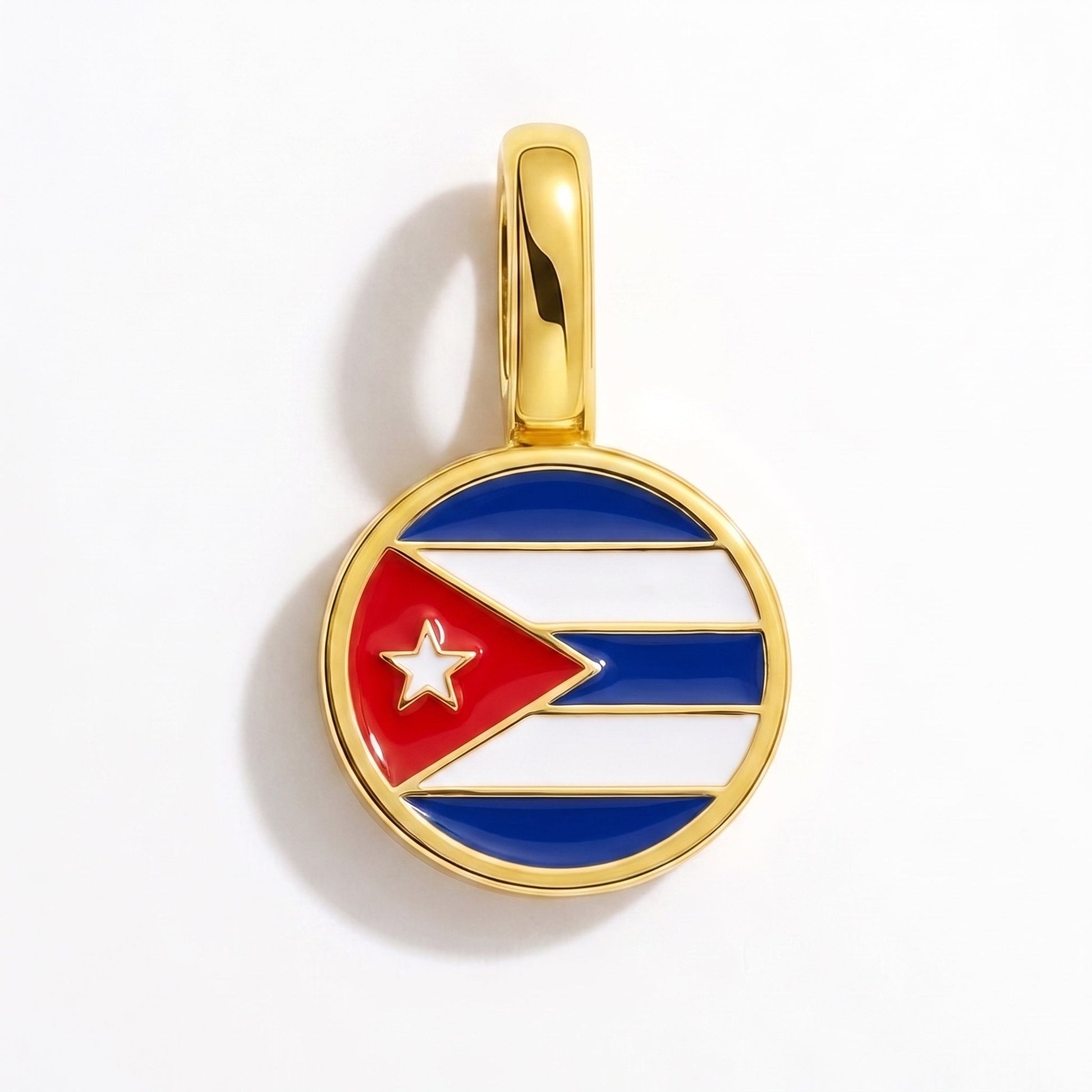 Charm drapeau Cuba – rectangulaire or