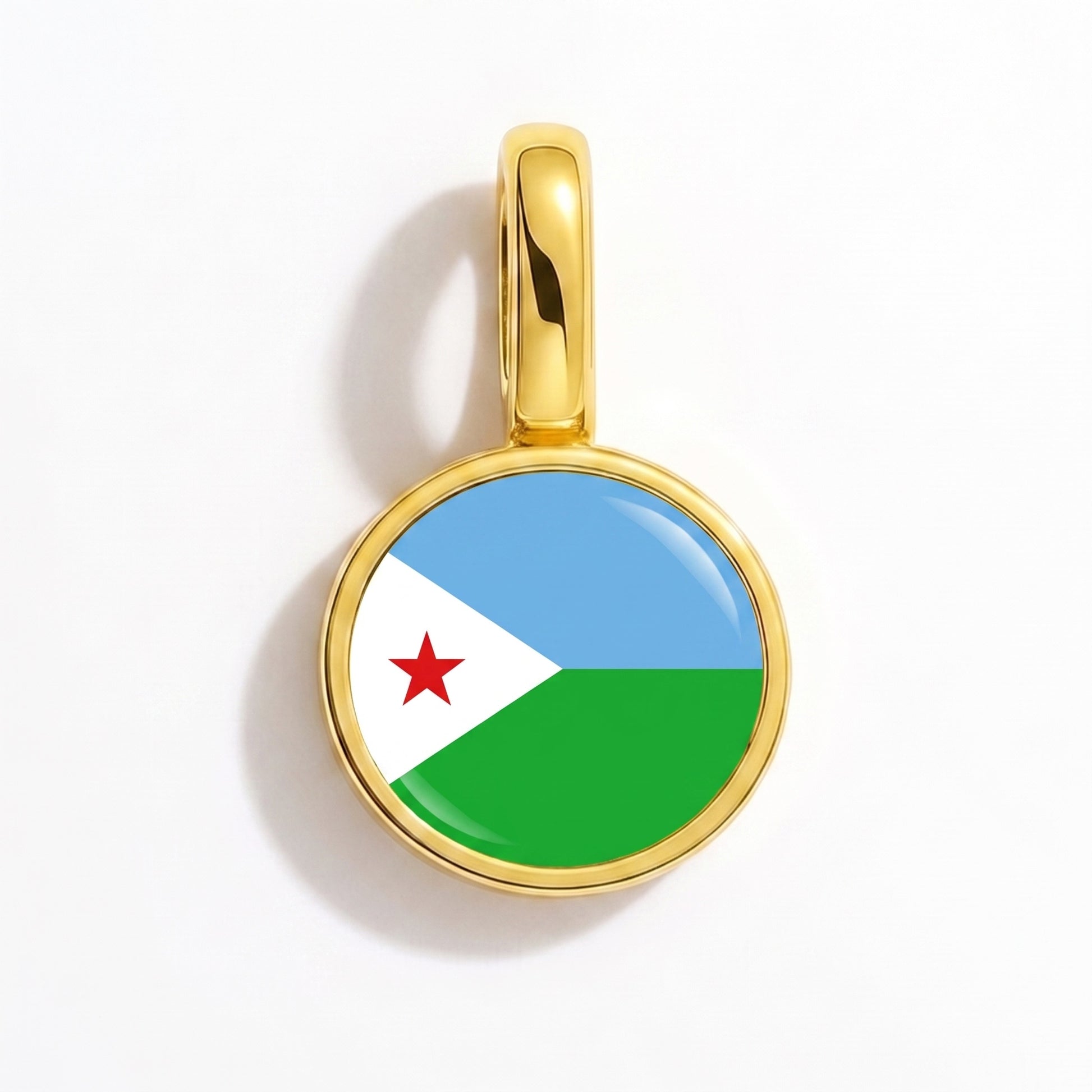 Charm drapeau Djibouti – rond or