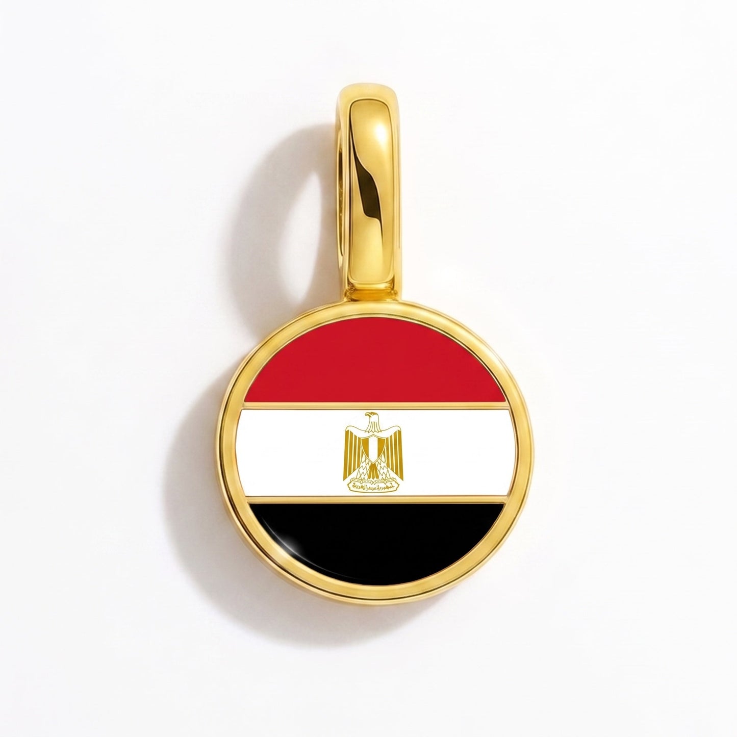 Charm drapeau Égypte – rectangulaire or