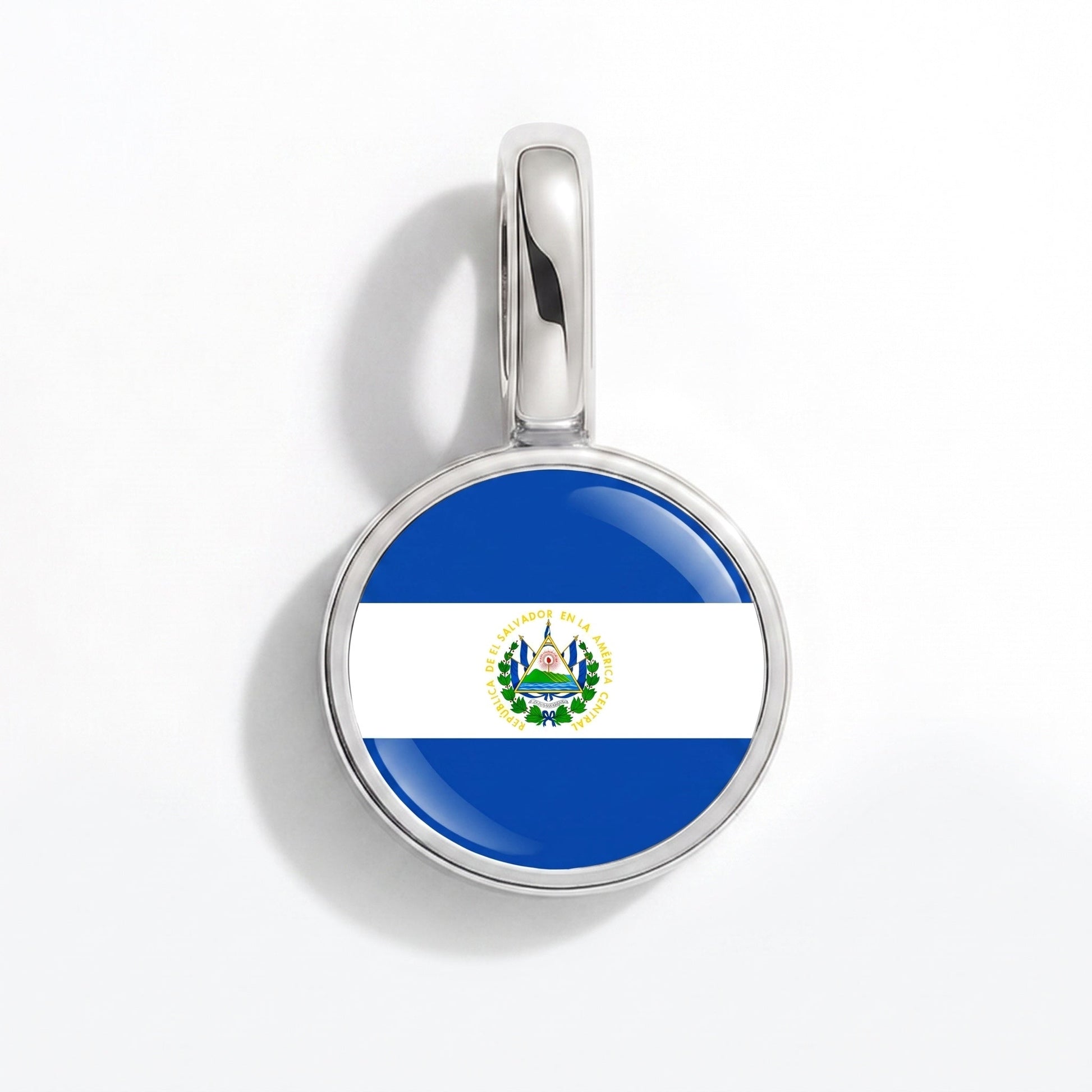 Charm drapeau Salvador – rectangulaire argent