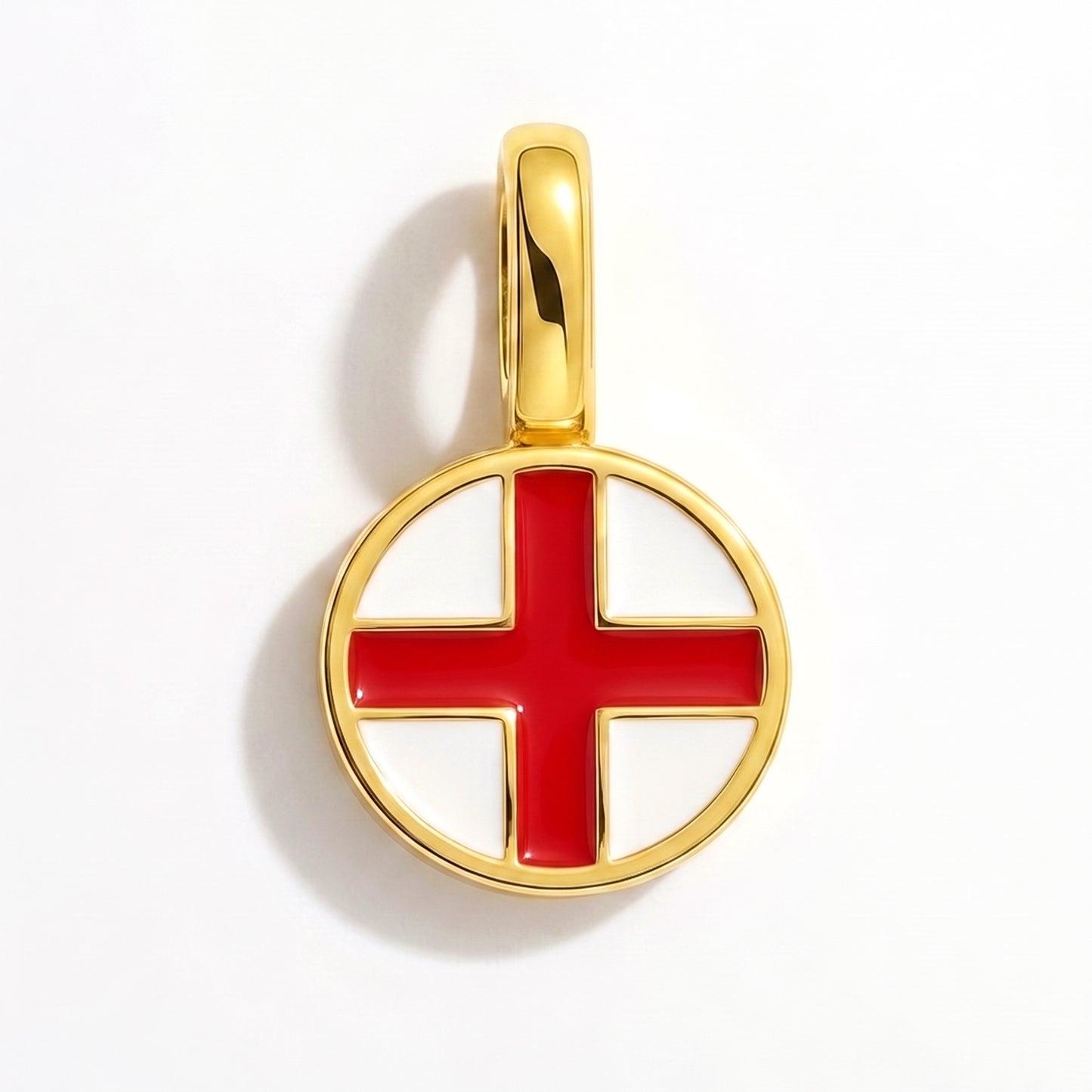 Charm drapeau Angleterre – rond or