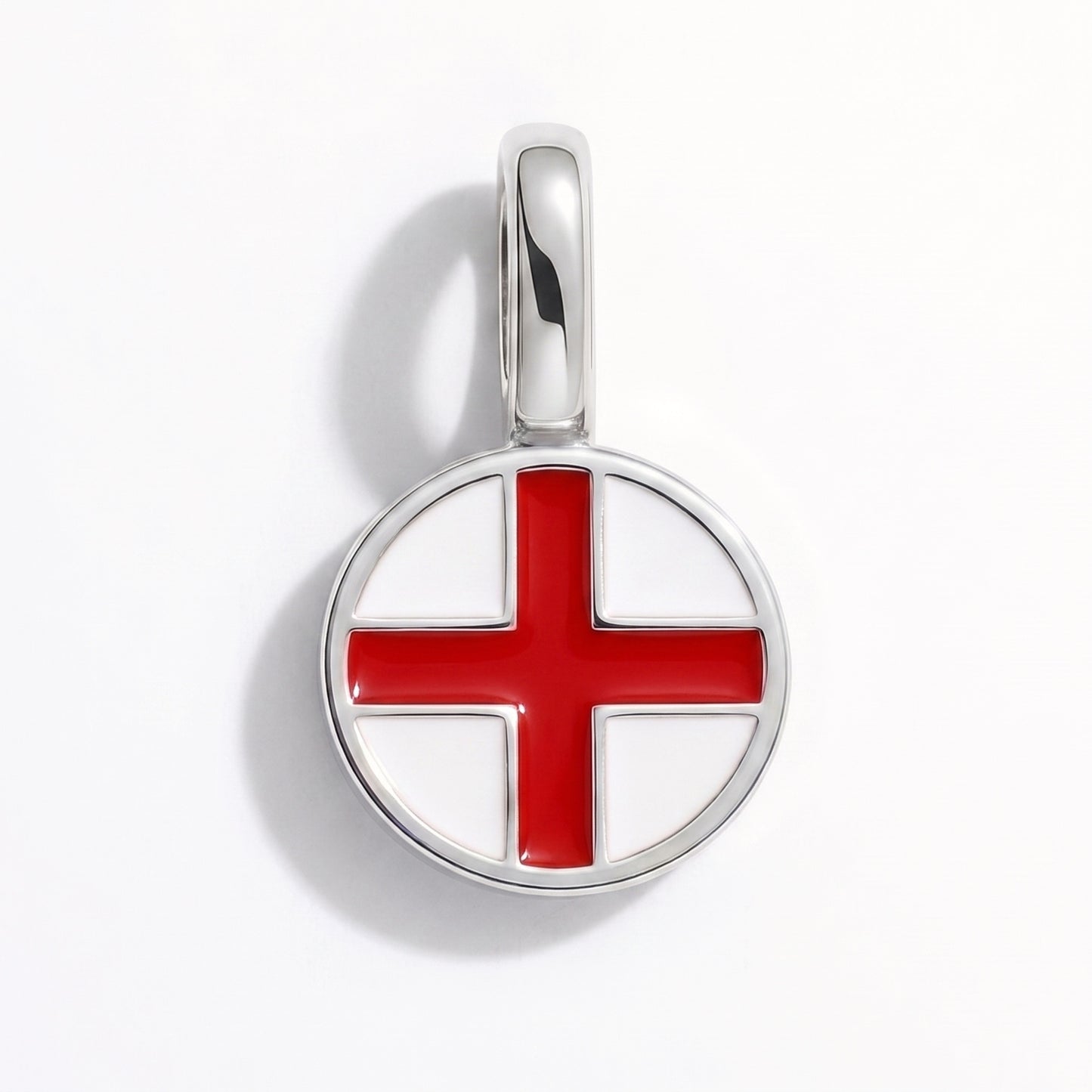 Charm drapeau Angleterre – rond argent