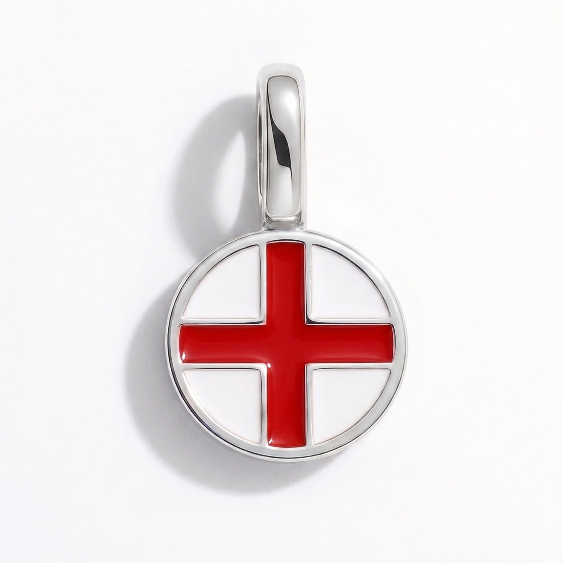 Charm drapeau Angleterre – rectangulaire argent