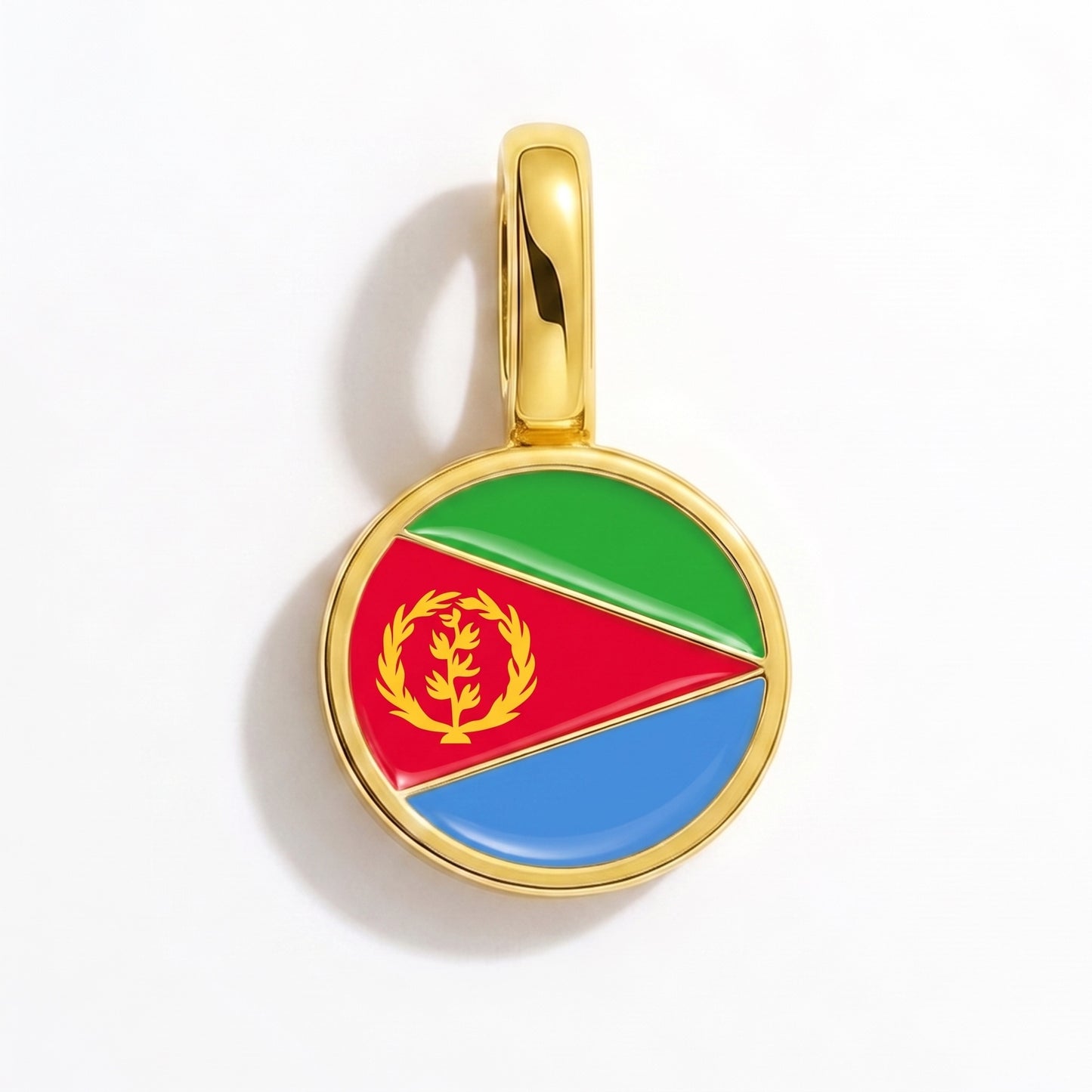 Charm drapeau Érythrée – rond or