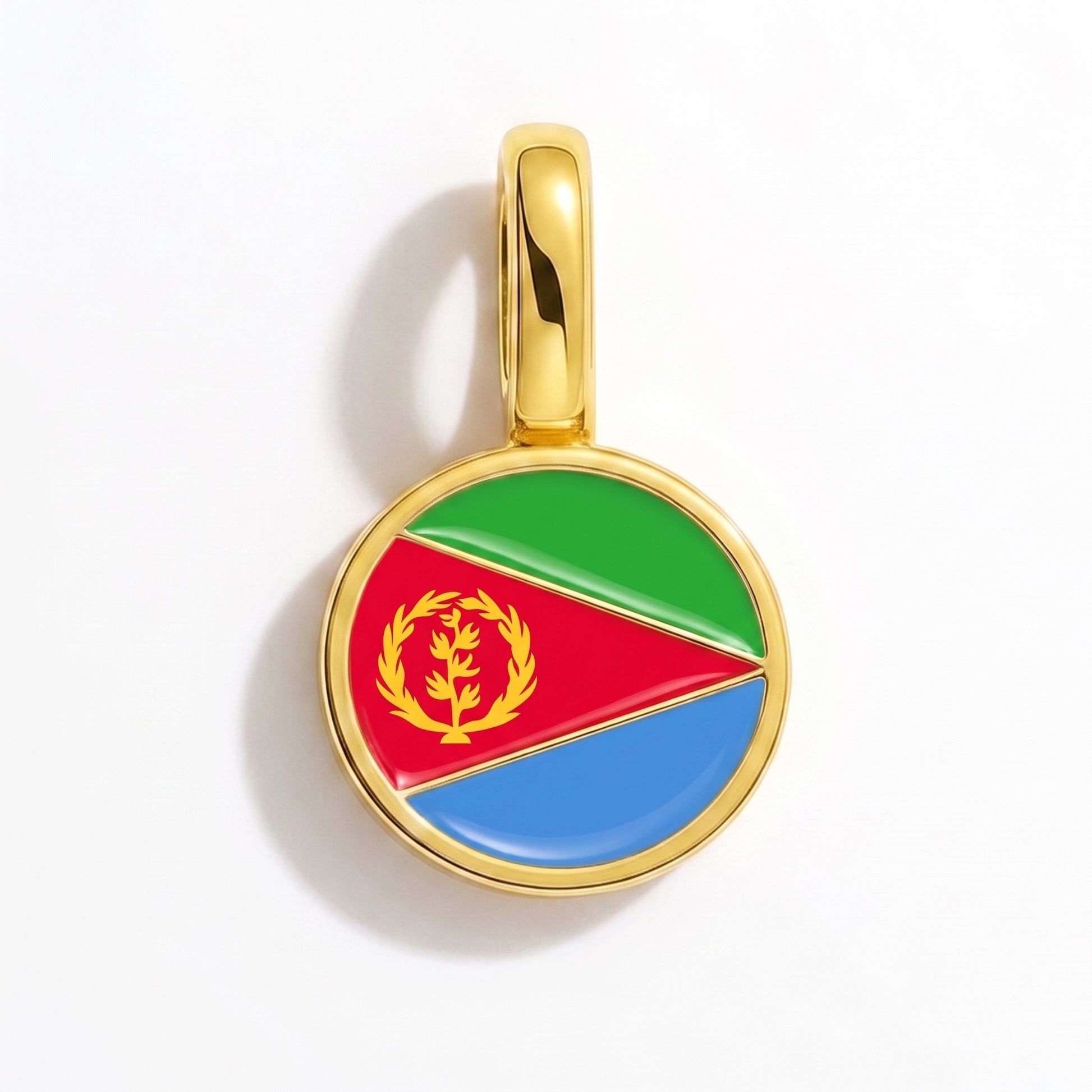 Charm drapeau Érythrée – rond or