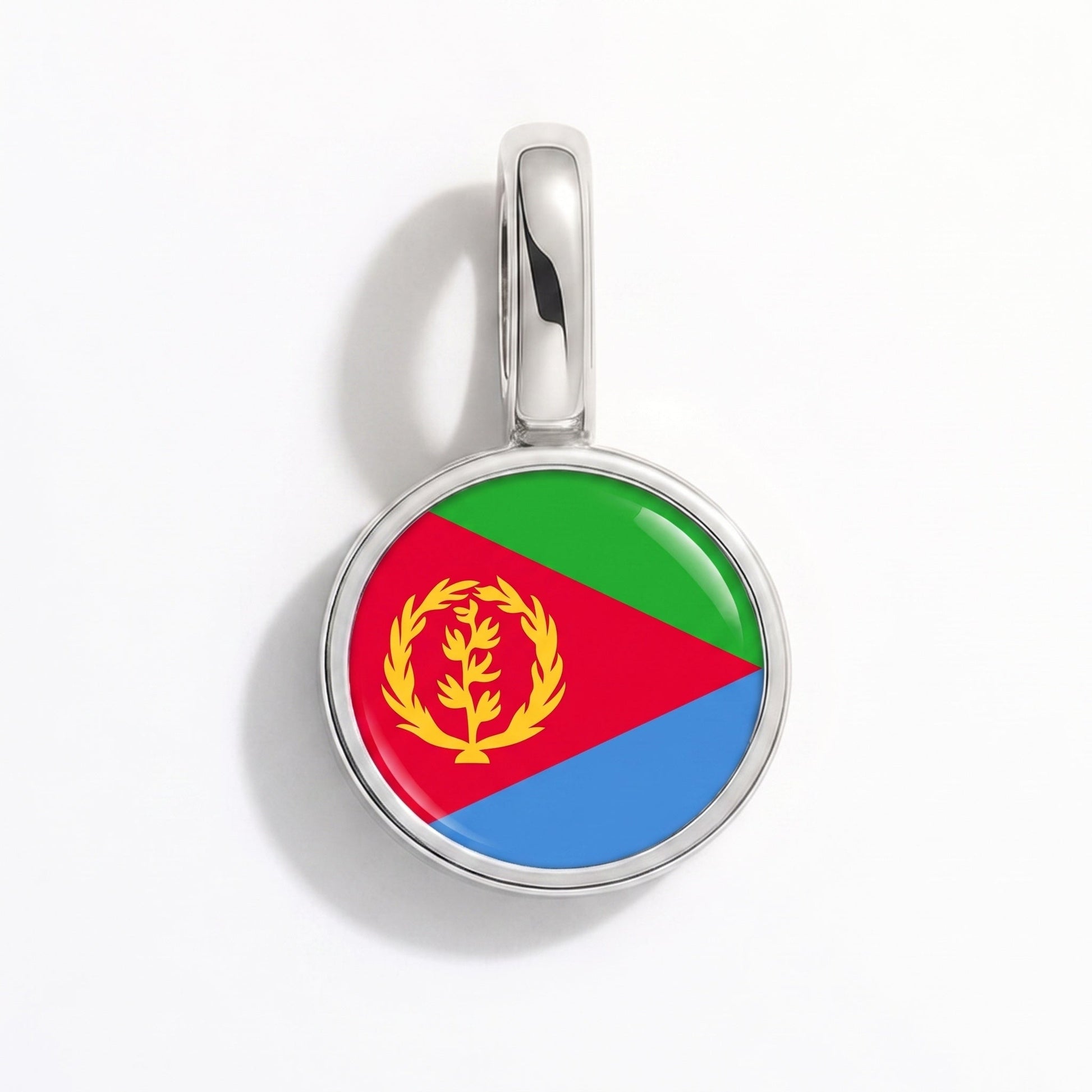 Charm drapeau Érythrée – rectangulaire argent