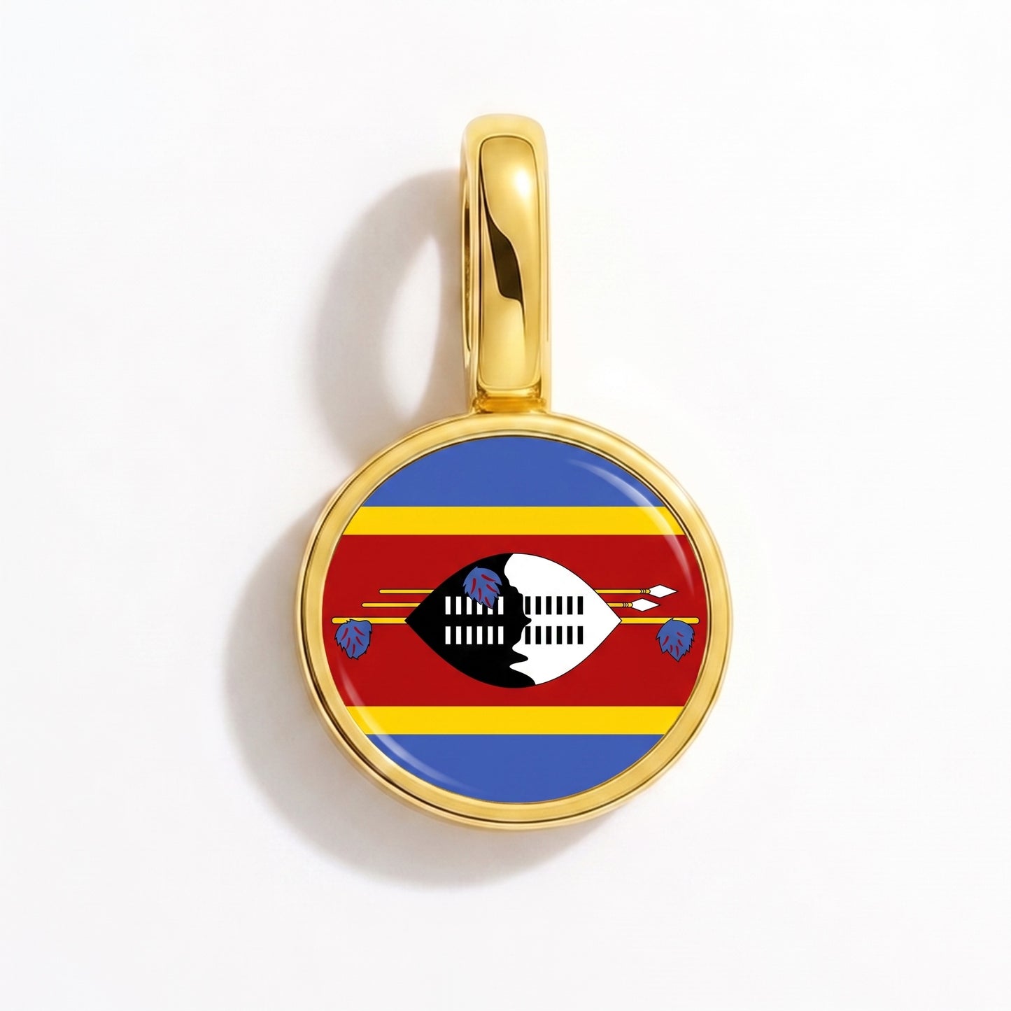 Charm drapeau Eswatini – rond or