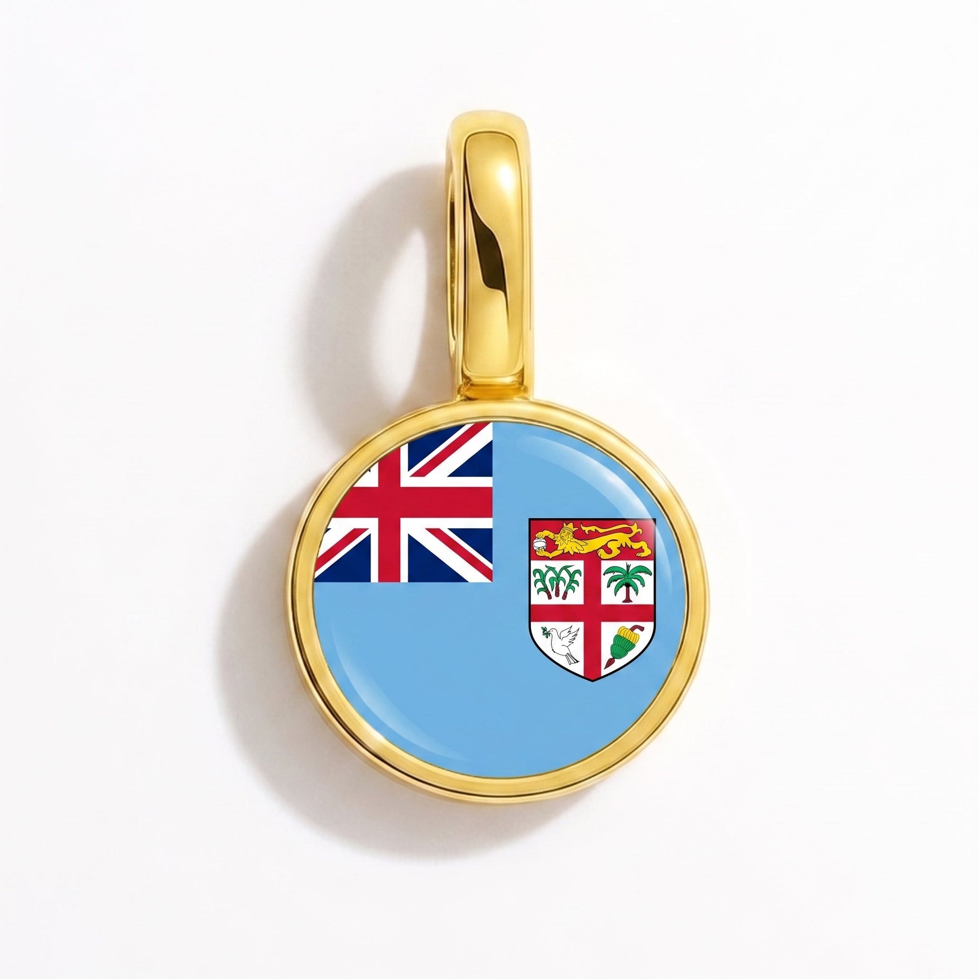Charm drapeau Fidji – rectangulaire or