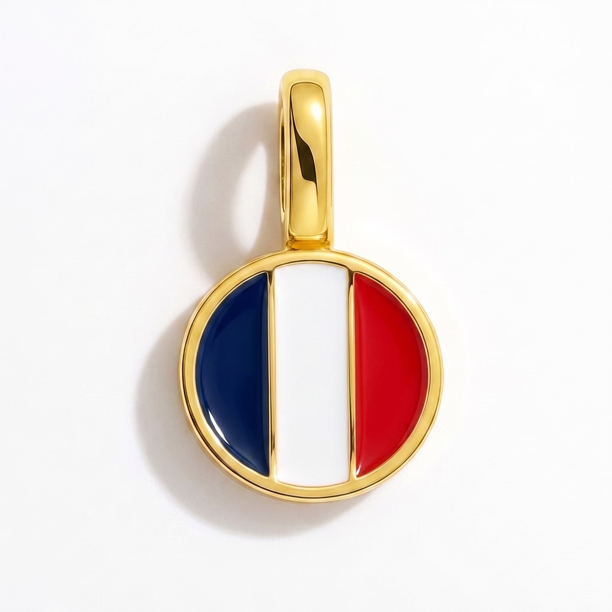 Charm drapeau France – rond or