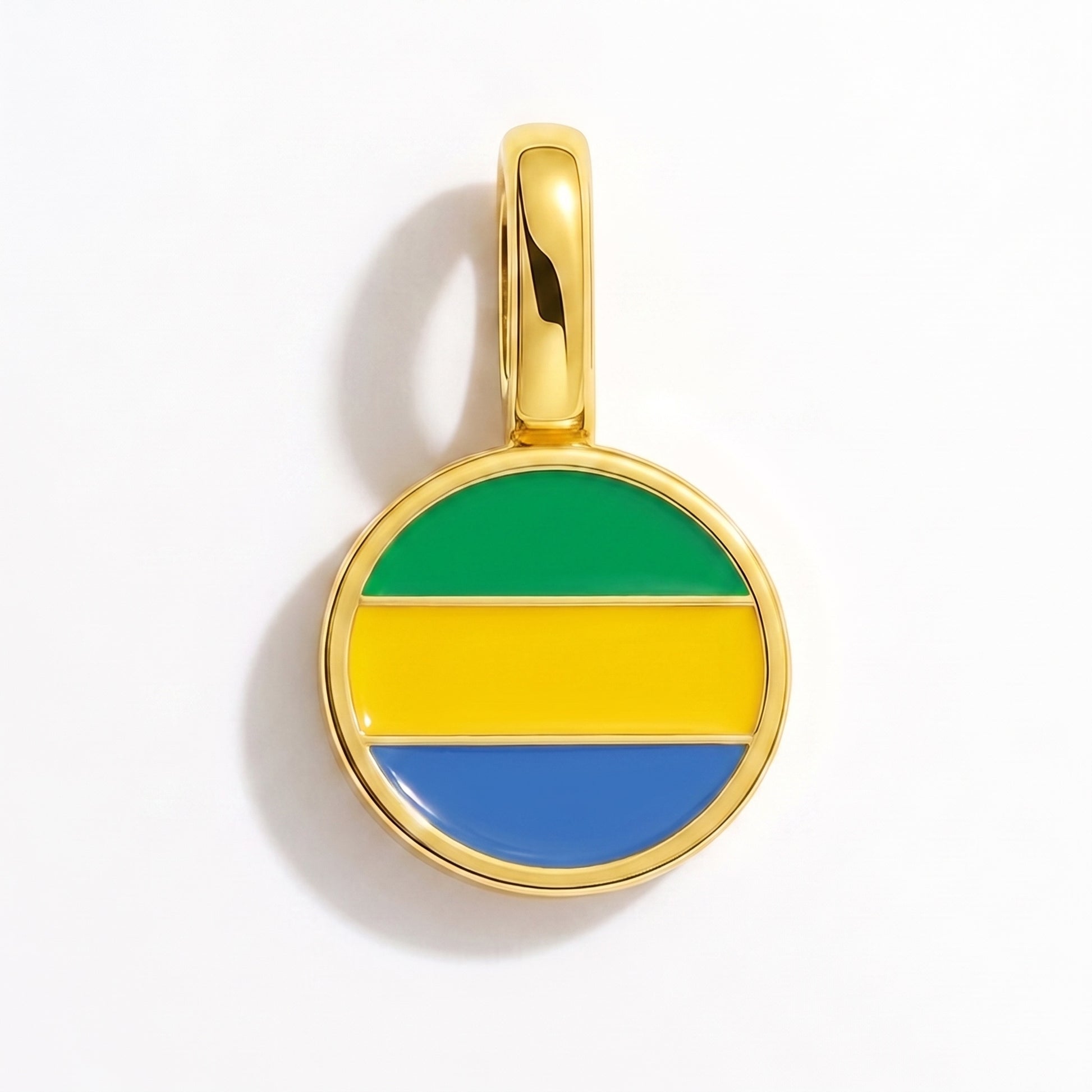 Charm drapeau Gabon – rond or