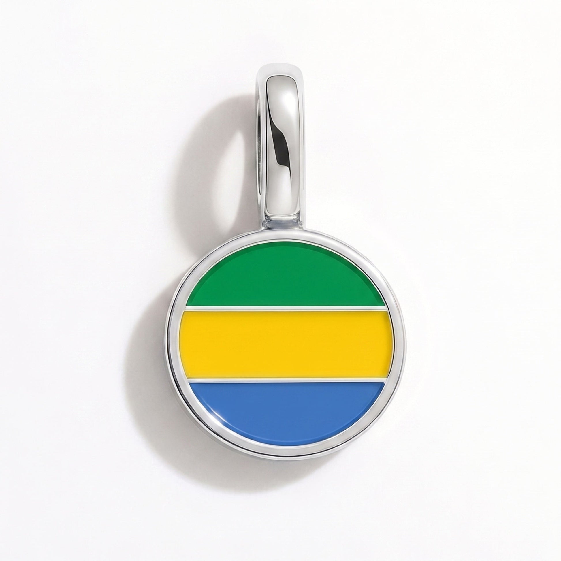 Charm drapeau Gabon – rectangulaire argent