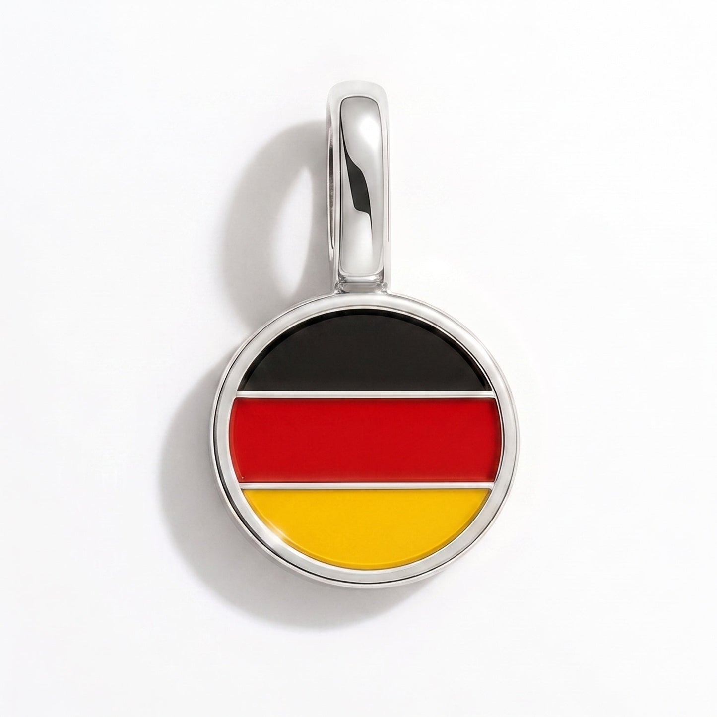 Charm drapeau Allemagne – rectangulaire argent