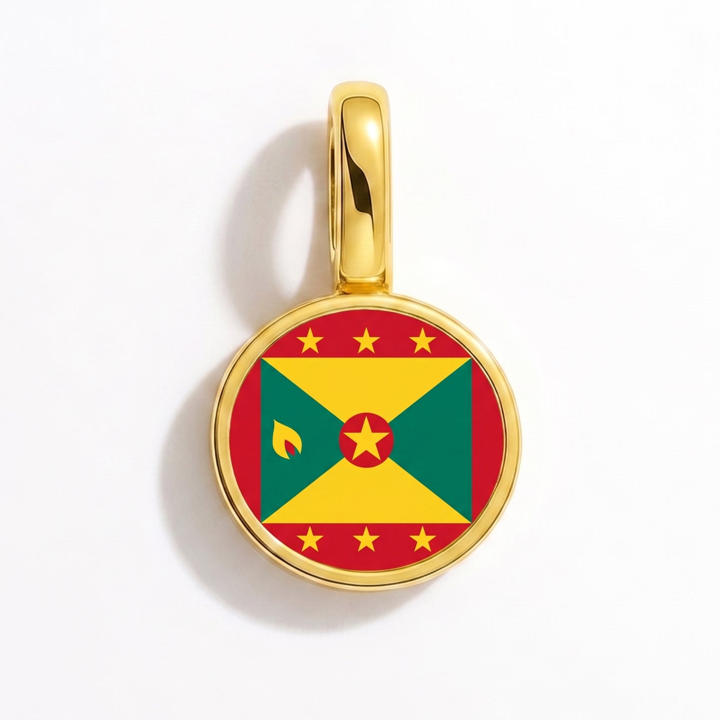 Charm drapeau Grenade – rond or