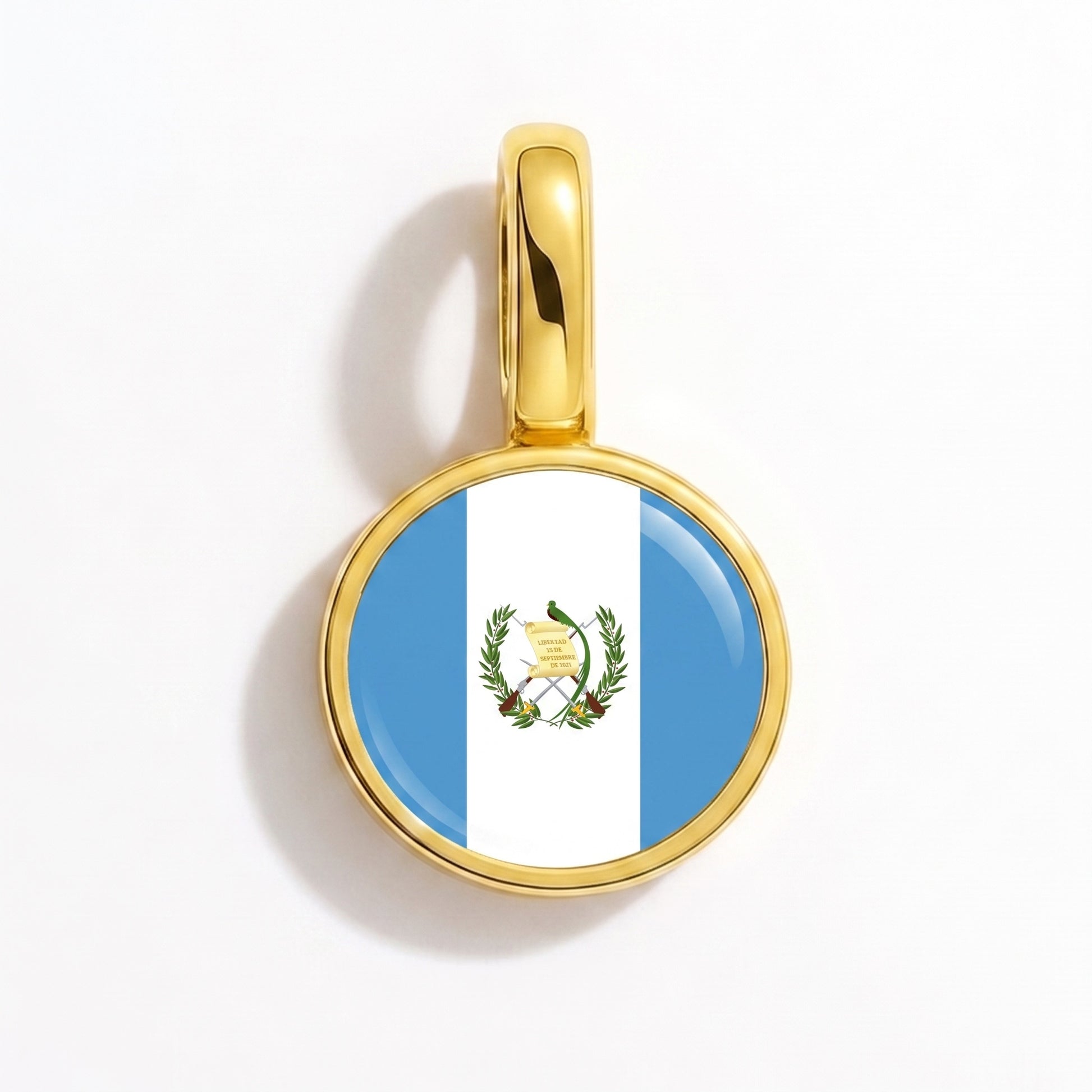 Charm drapeau Guatemala – rond or